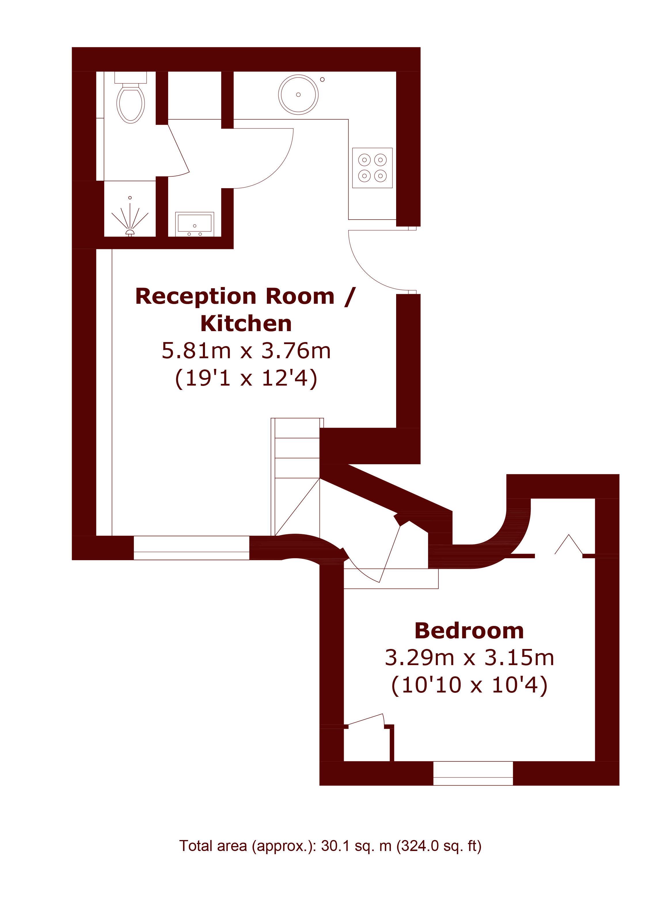 D1, 26, Clanricarde Gardens, London floorplan
