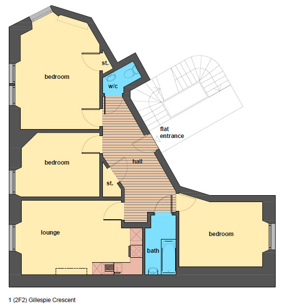 3 Bedrooms Flat to rent in Gillespie Crescent, Marchmont, Edinburgh EH10