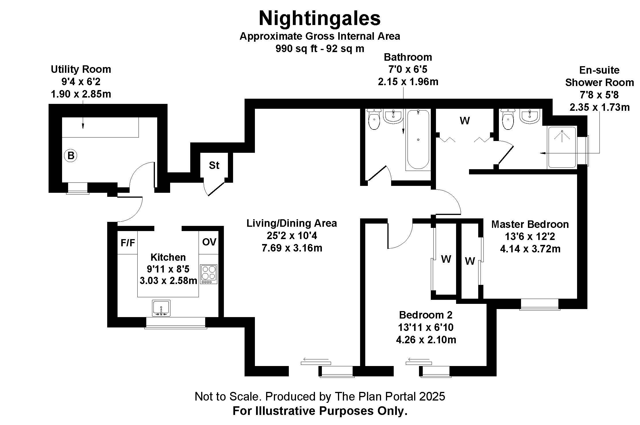 Apartment 1 Nightingales, 16 Valley Road, Kenley floorplan