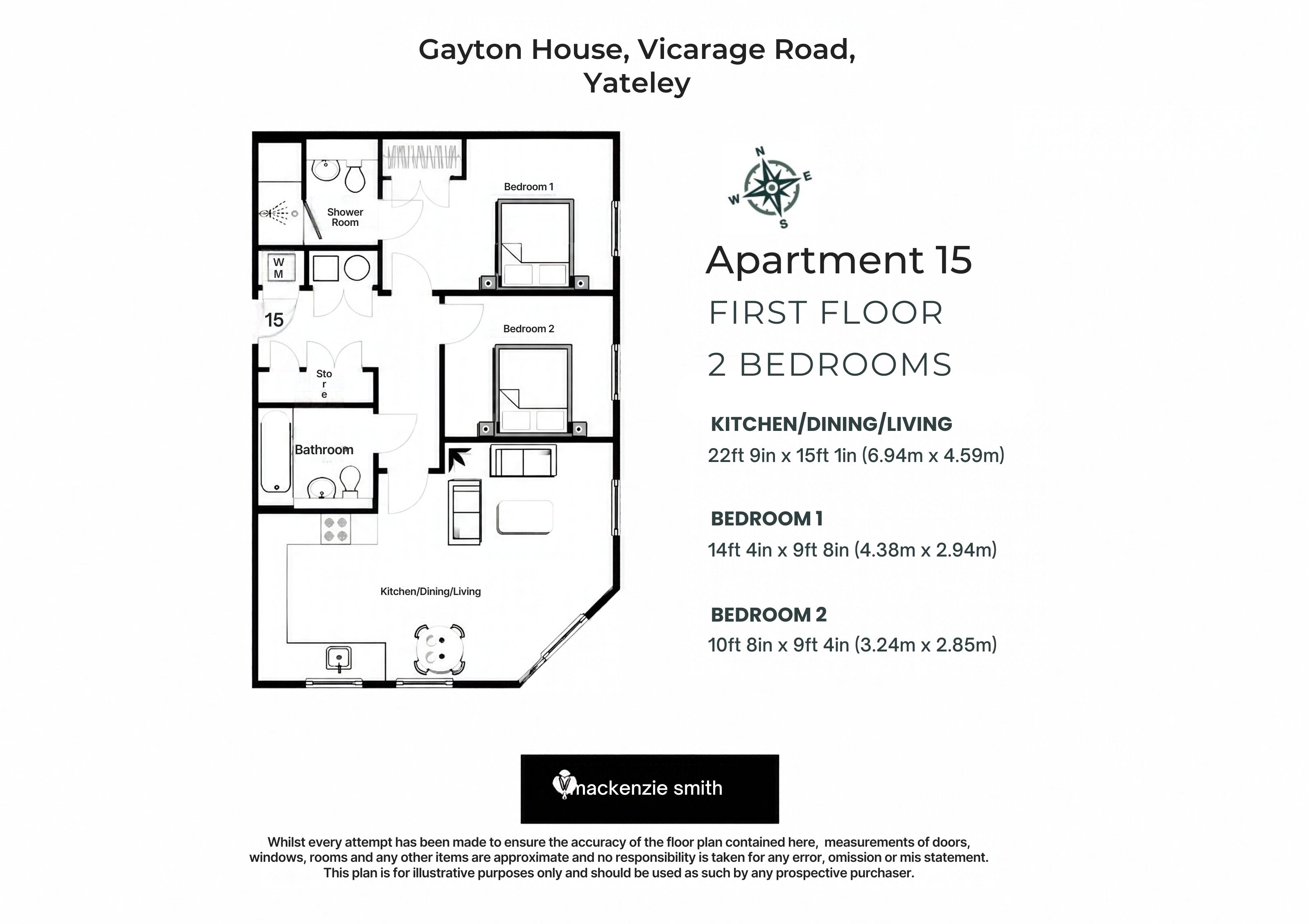 15 Gayton House,, Vicarage Road, Hampshire floorplan