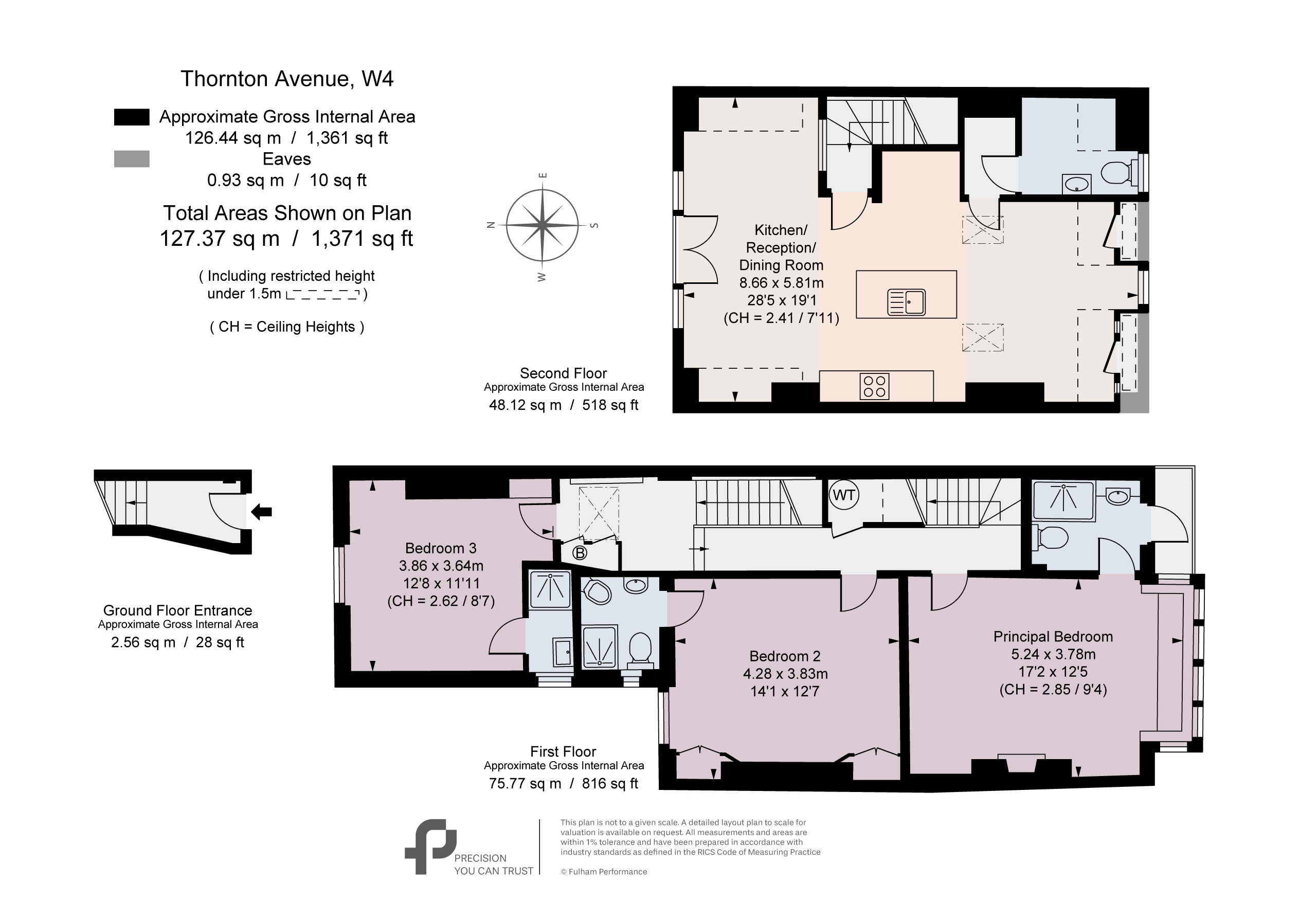 First and Second Floor Flat, 96, Thornton Avenue, London floorplan