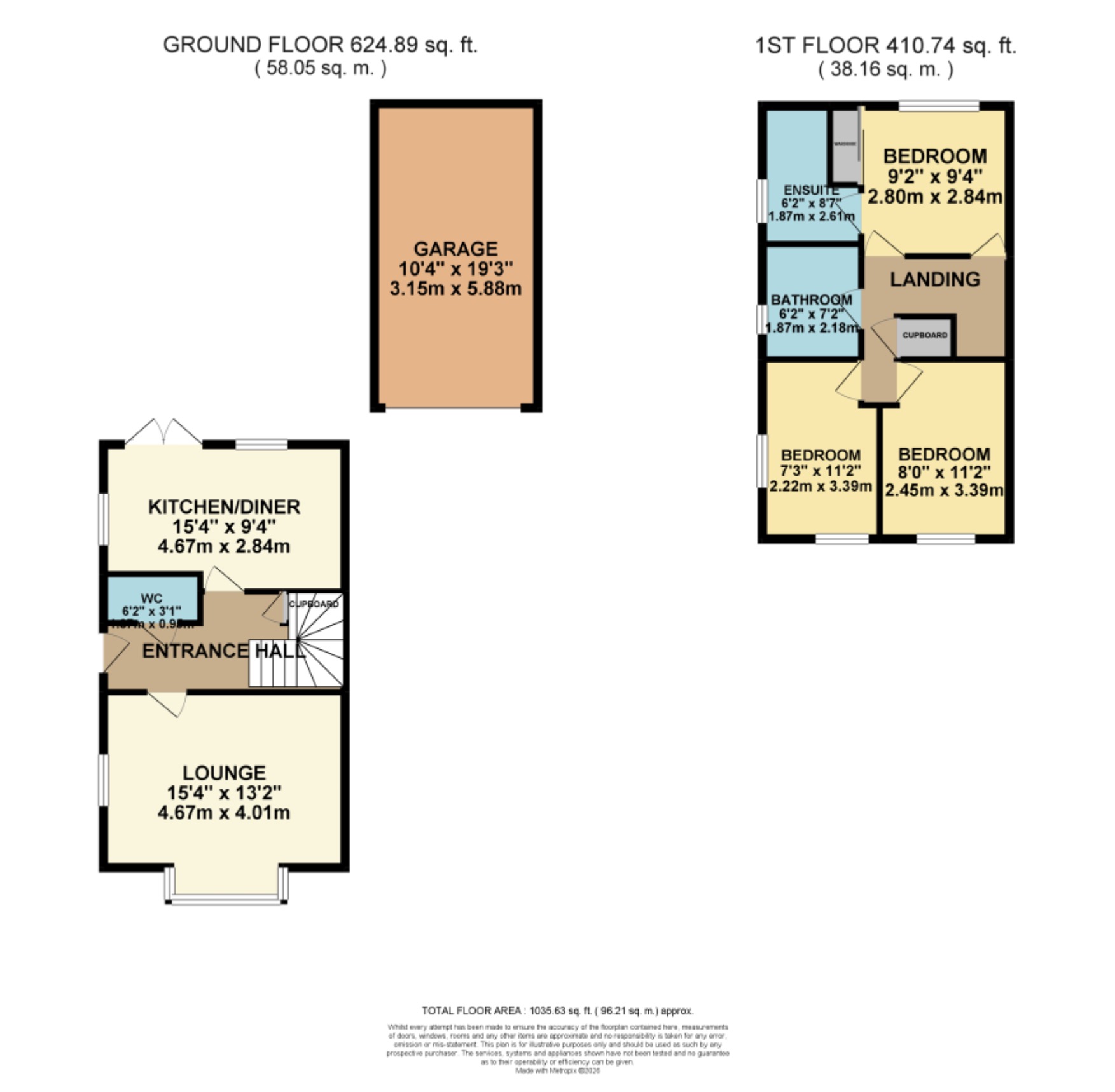 11, Shaldon Close, Nottingham floorplan