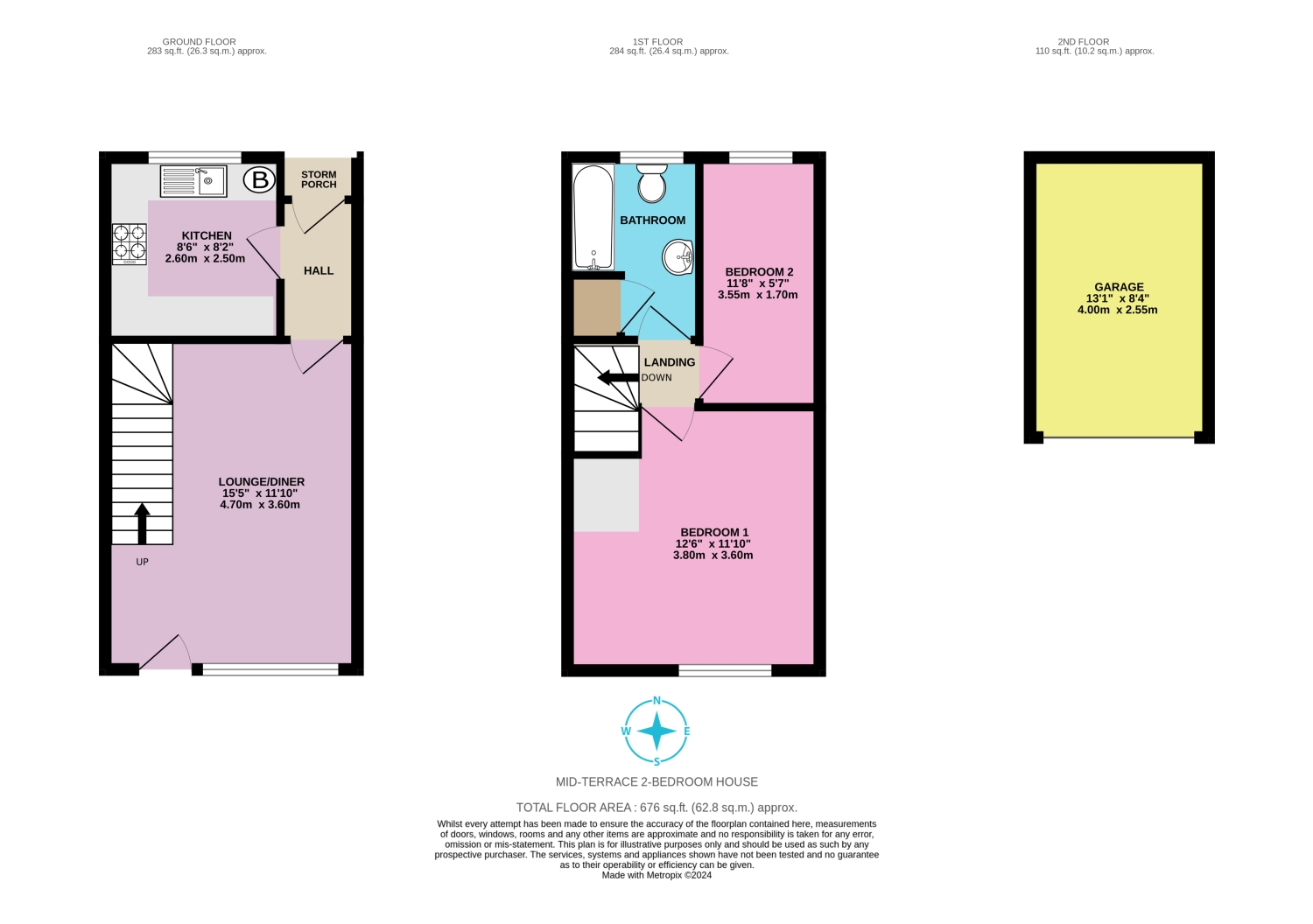 Kendal Close, Hethersett, Norfolk NR9, 2 bedroom terraced house for