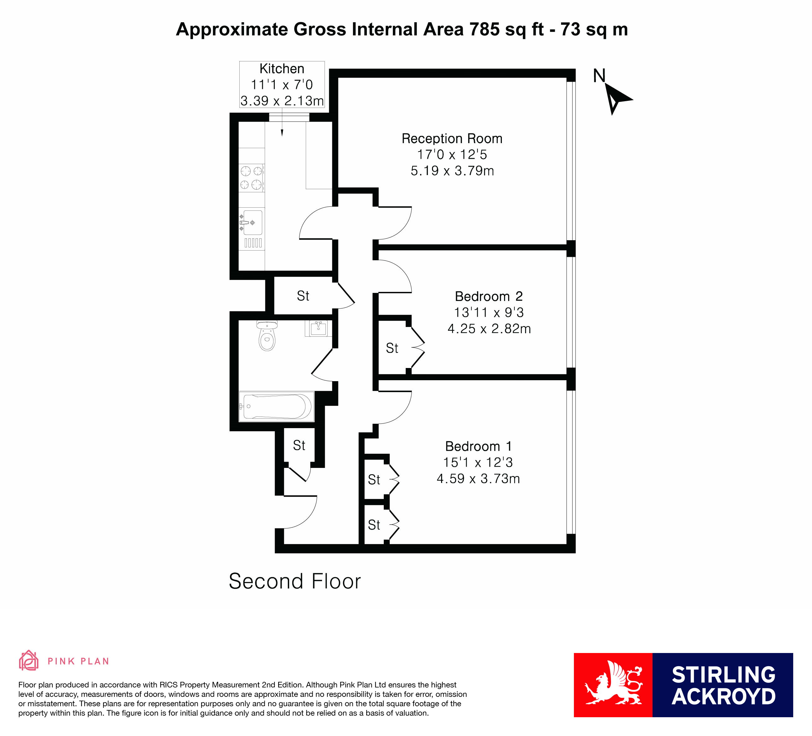 Flat 12, Keswick Heights, 28, Keswick Road, London floorplan