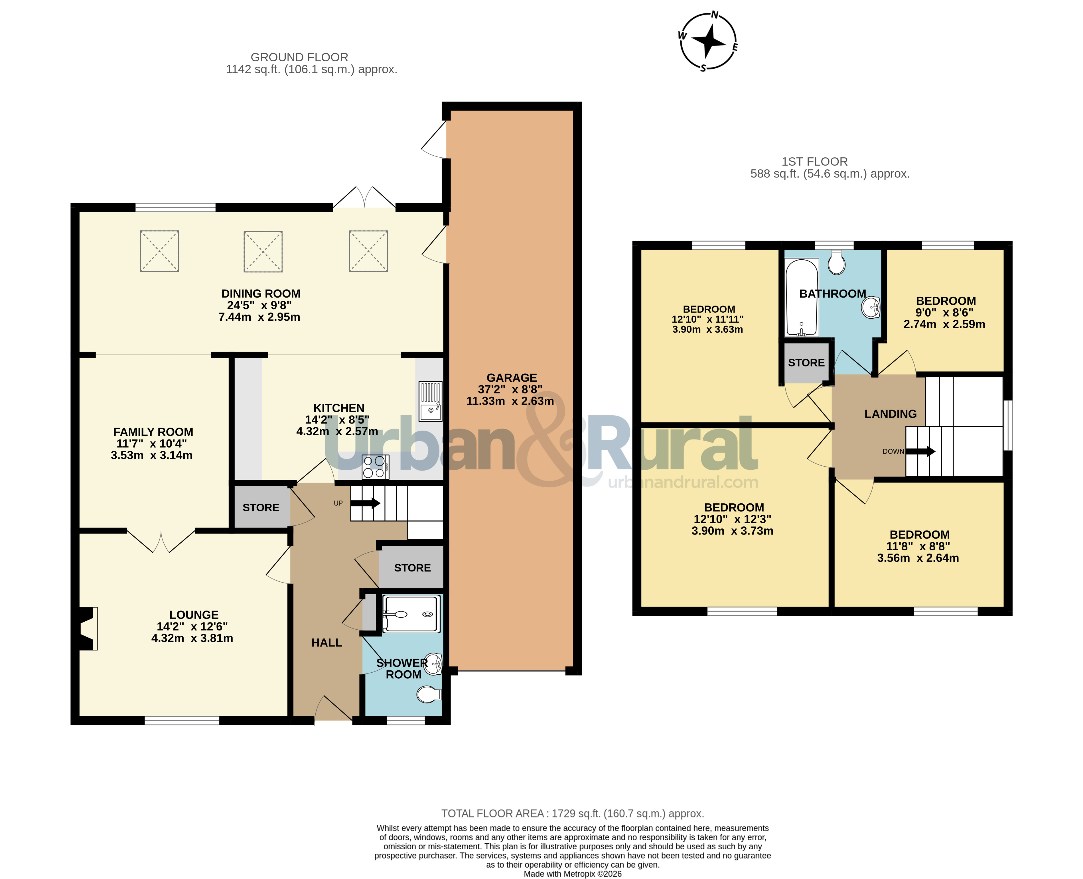 12, Brixham Close, Bedfordshire floorplan