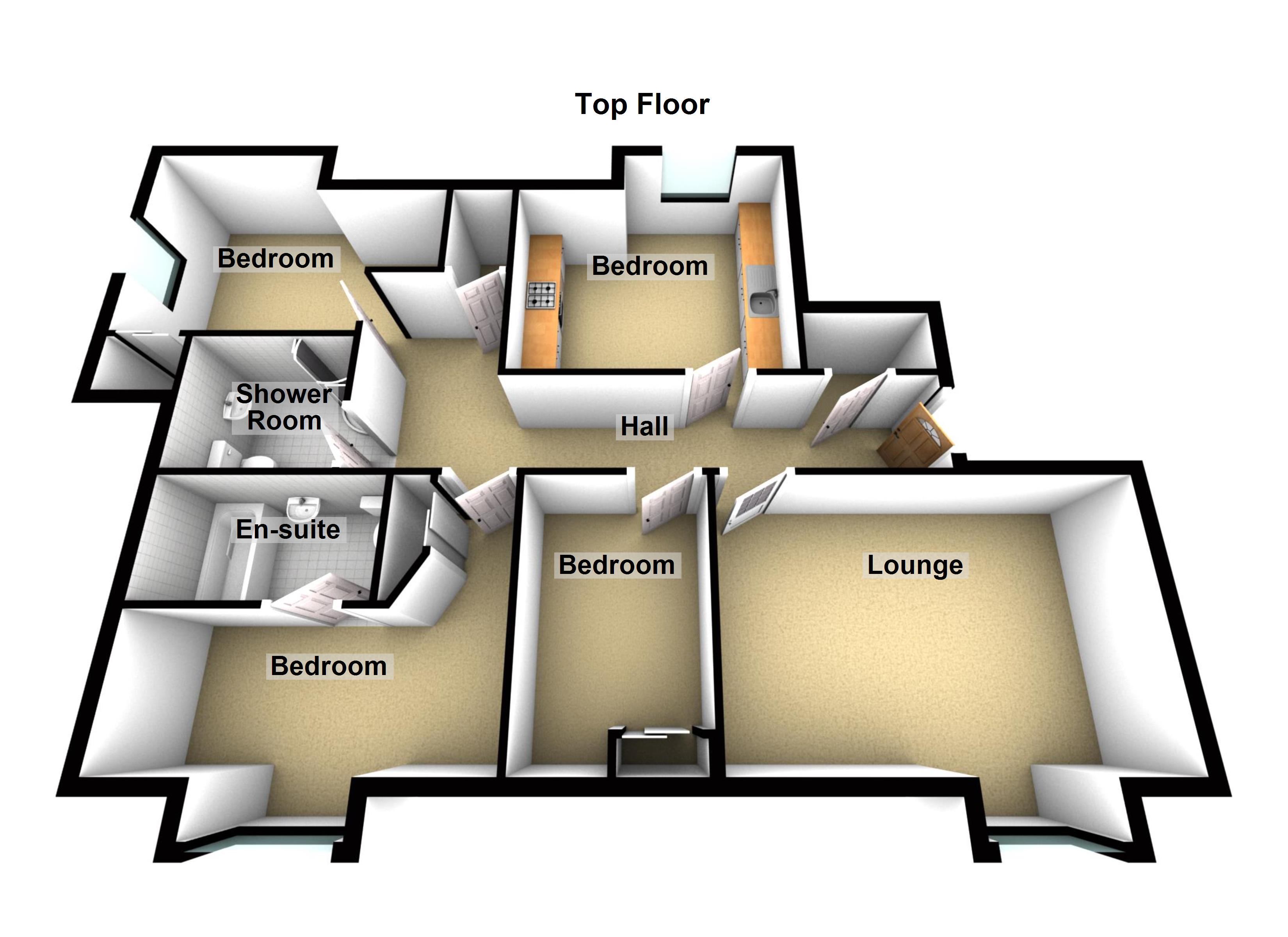 Flat 3, Glenburn House, 6, James Square, Crieff floorplan
