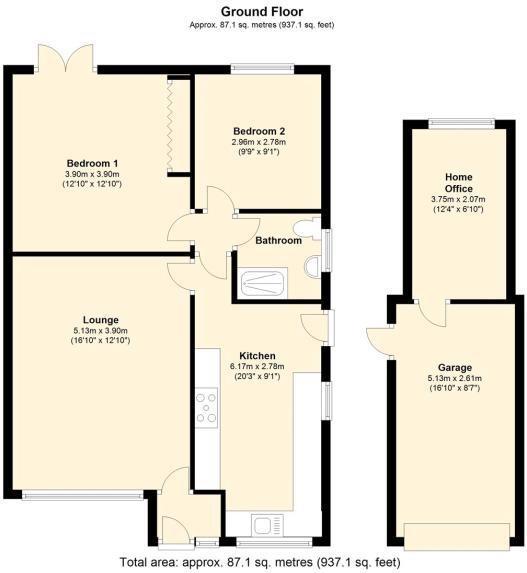 2 Bedrooms Semi-detached bungalow to rent in Dell Rise, Park Street, St. Albans AL2