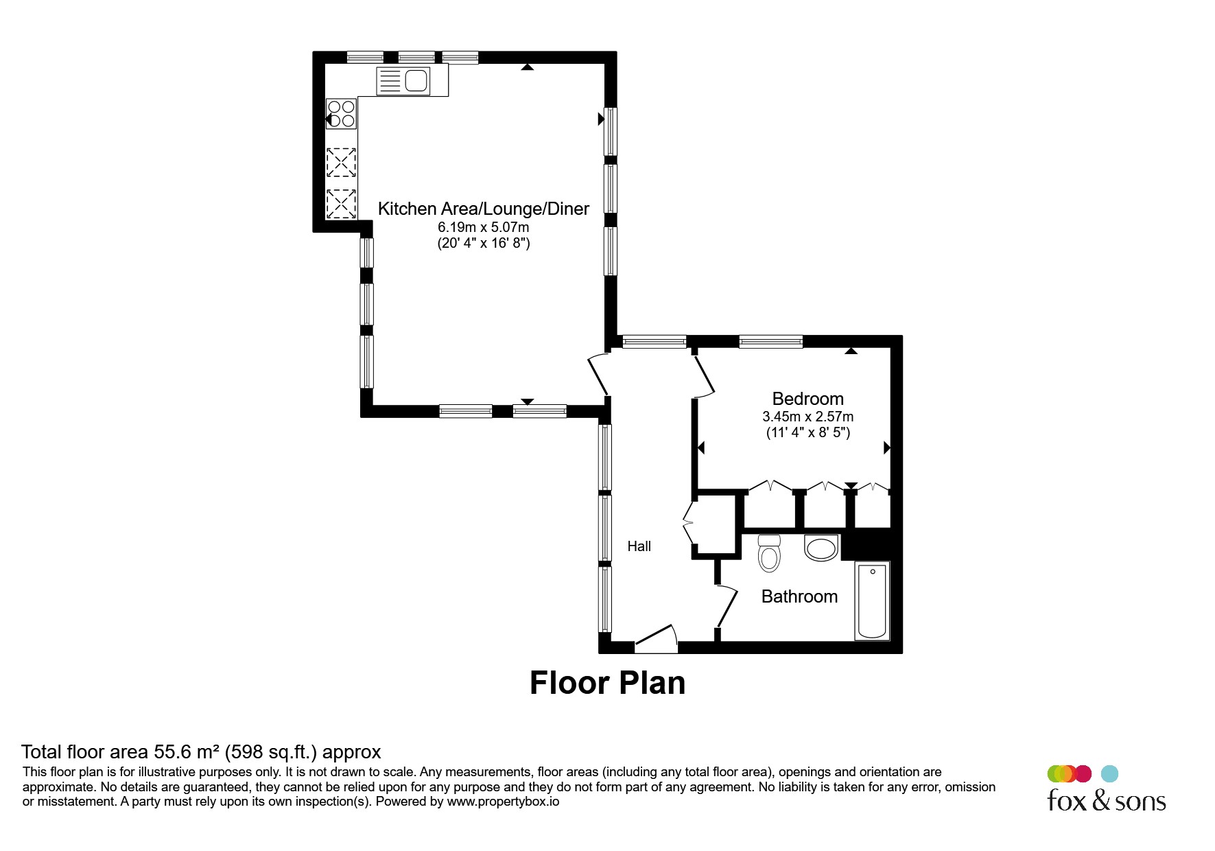 Flat 3, Goodrich House, Huxley Way, Gosport floorplan