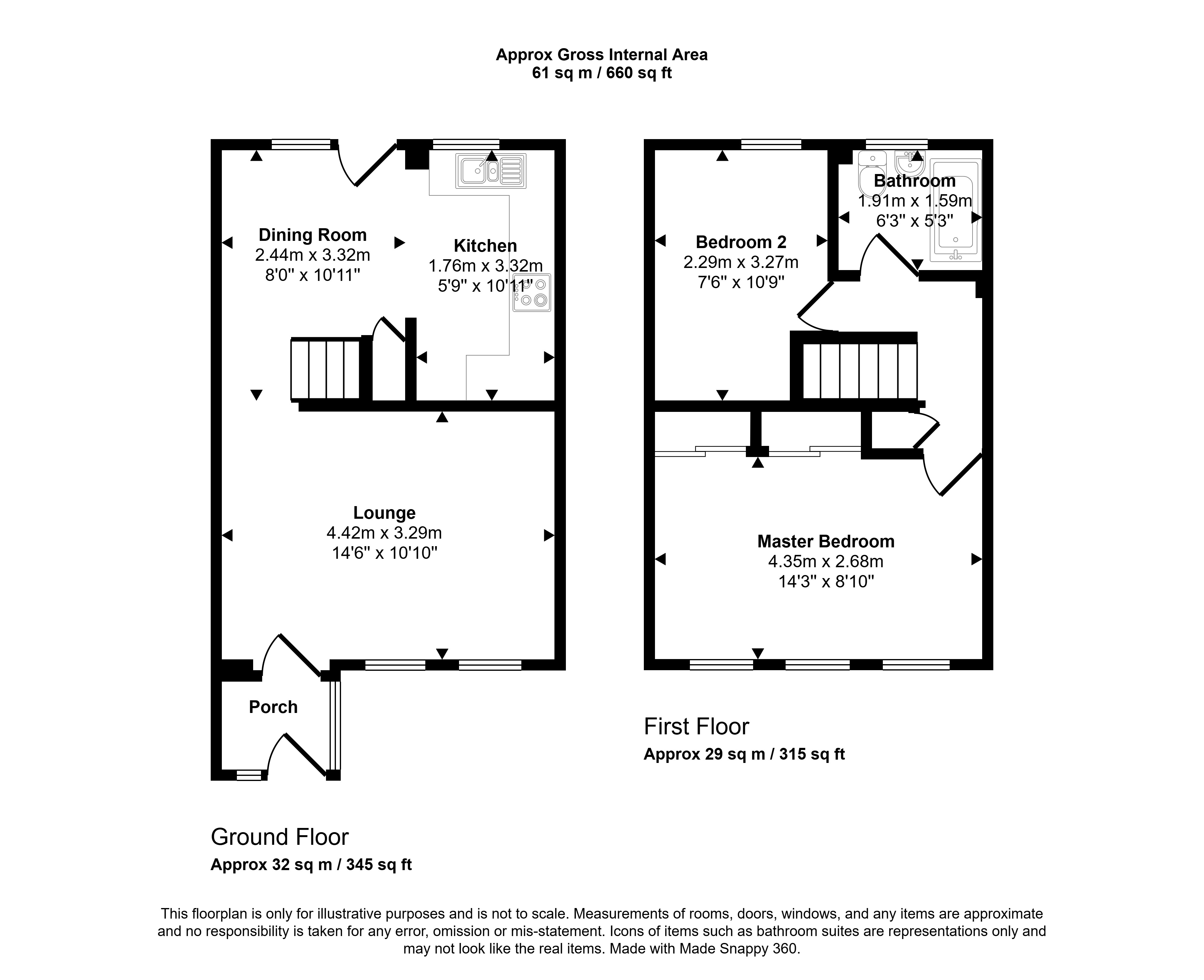 20, Corchester Road, Bedlington floorplan