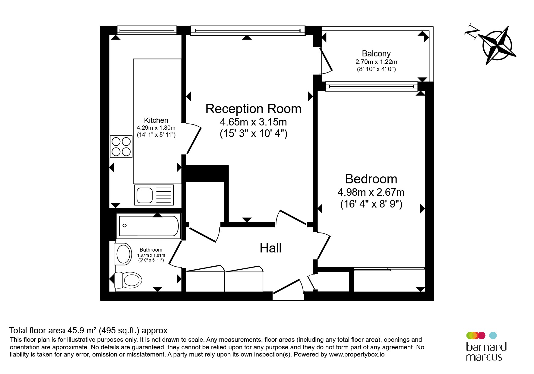 Flat 22, Totteridge House, 15, Yelverton Road, London floorplan