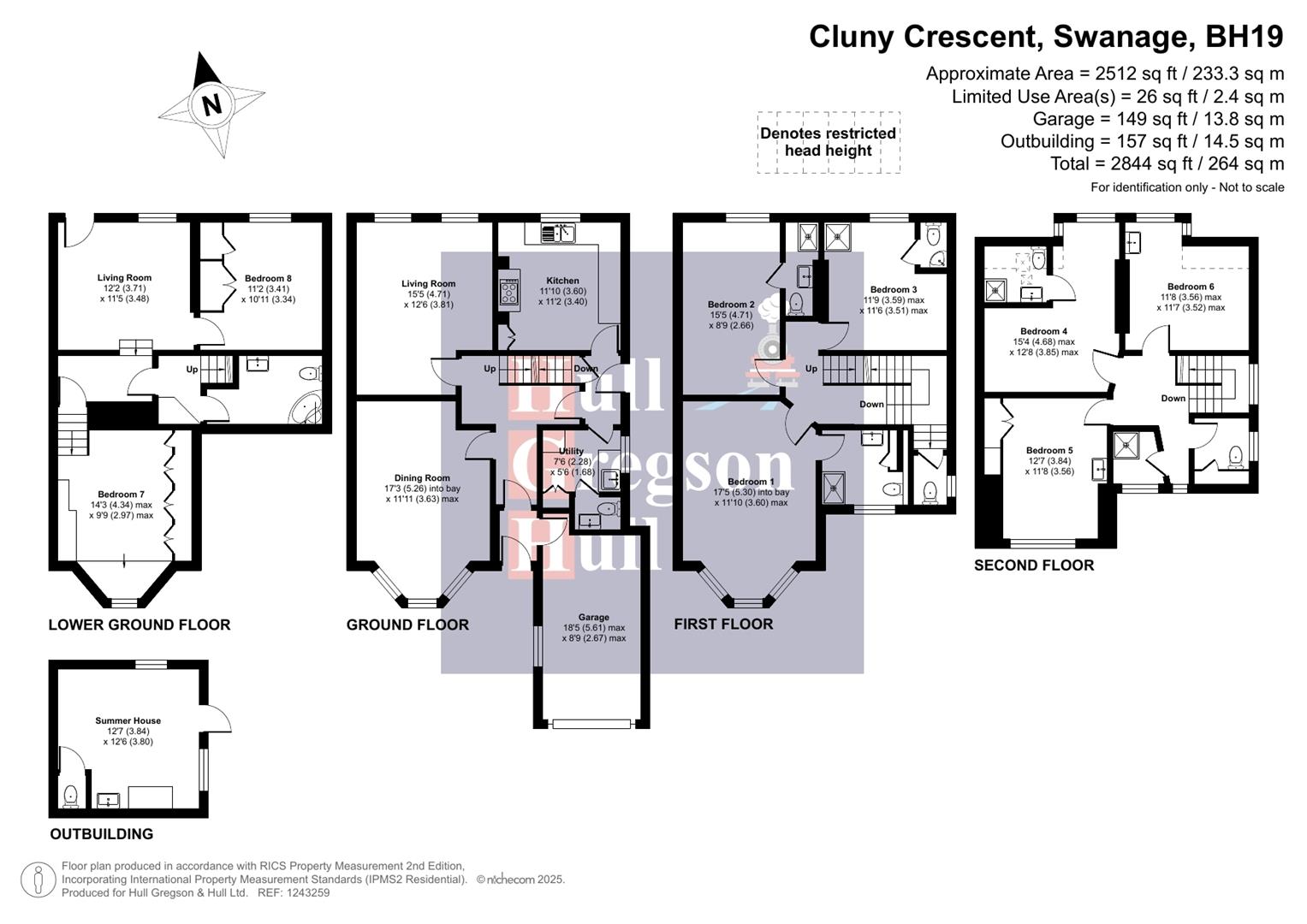 Sunny Bay House, 17, Cluny Crescent, Swanage floorplan