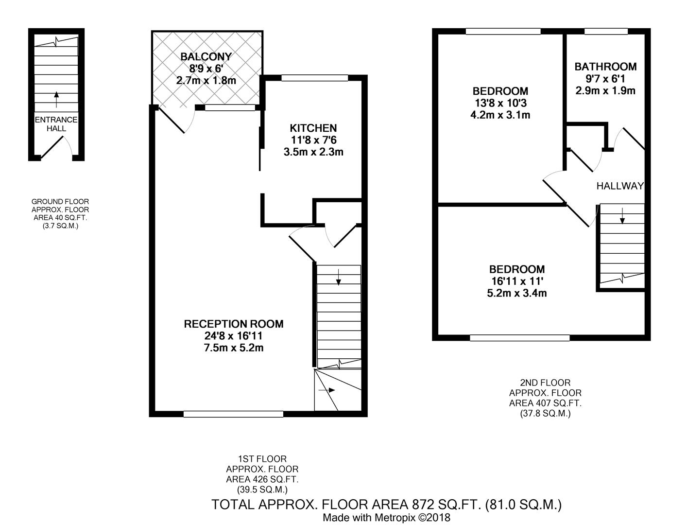 2 Bedrooms Flat to rent in Manor Road, Twickenham TW2