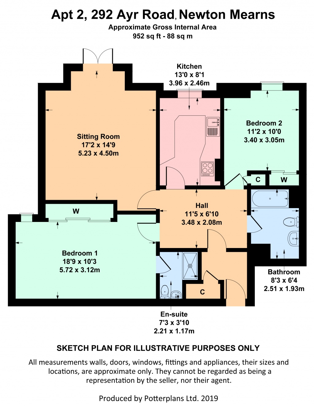 2 Bedrooms Flat for sale in Apt 2, St Catherine's Gate, 292 Ayr Road, Newton Mearns G77