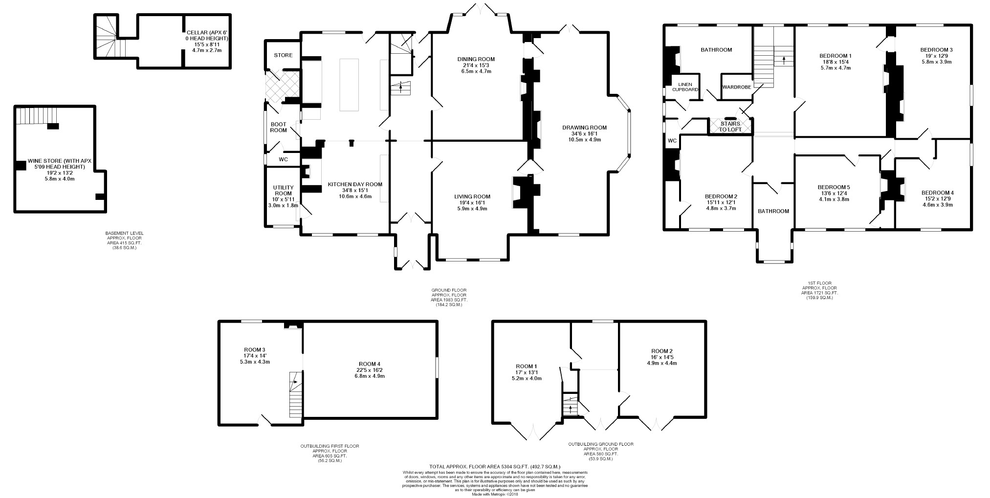 5 Bedrooms Detached house for sale in The Street, Rodmell, East Sussex BN7