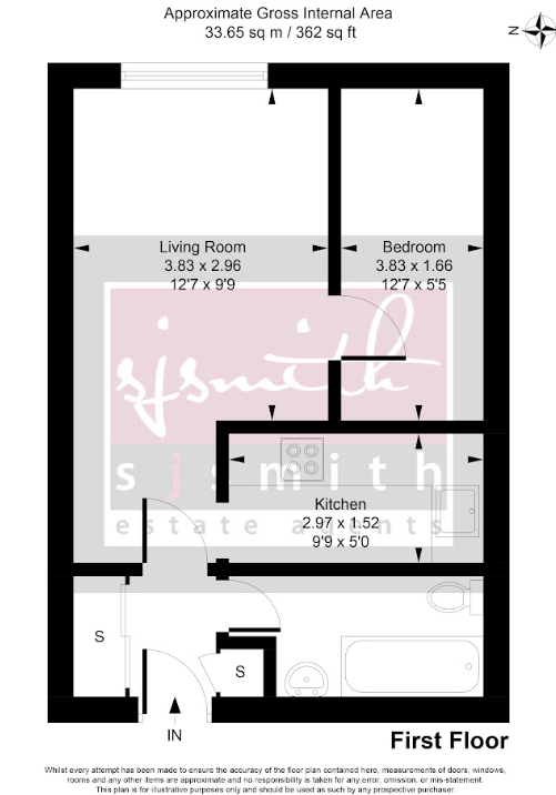 108 Clifton Court, Bristol Close, Staines floorplan