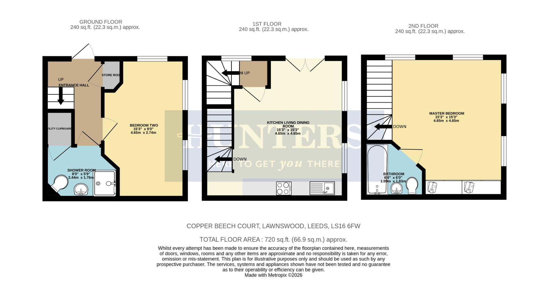 3, Copper Beech Court, Leeds floorplan