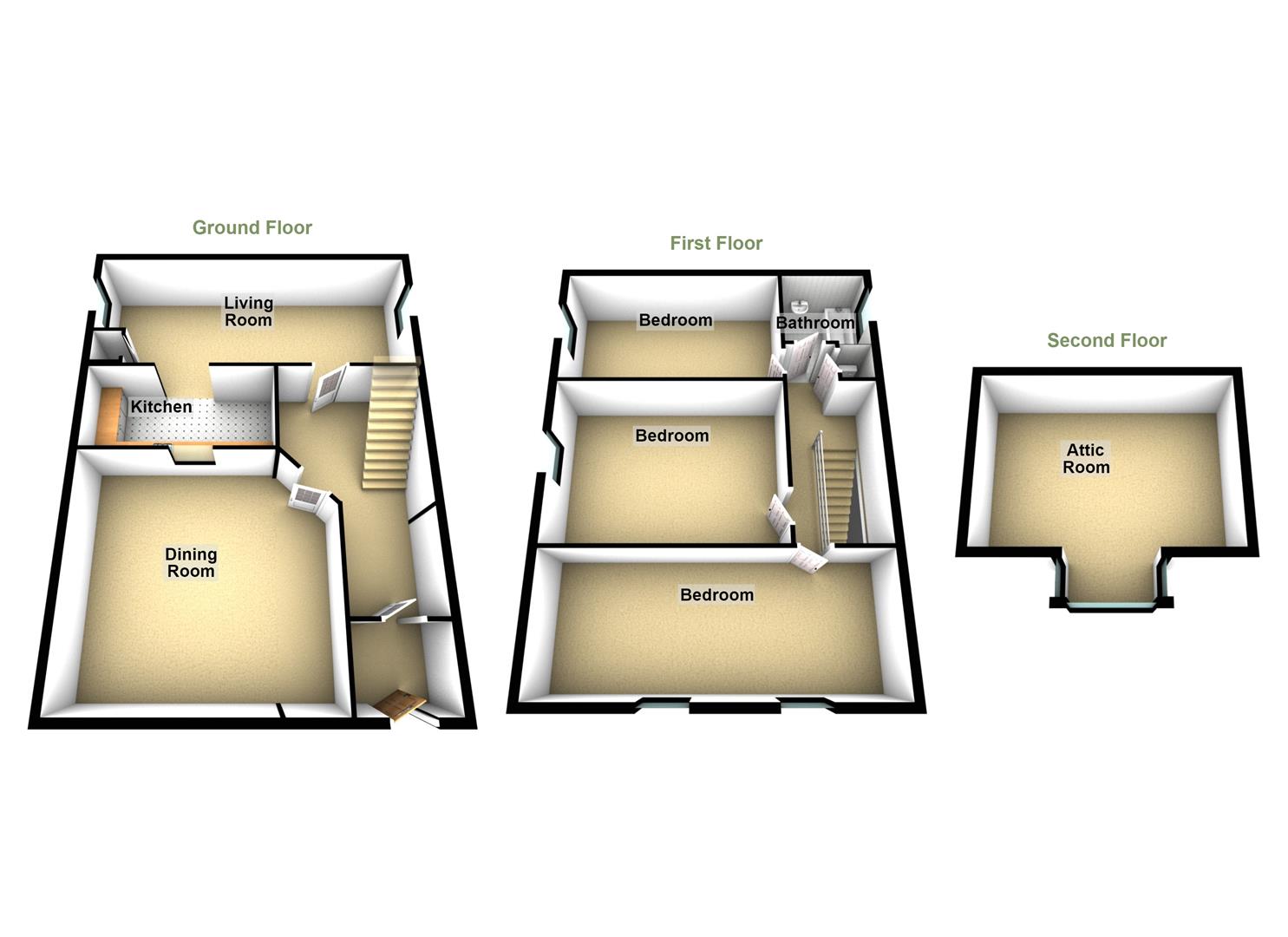 Sunny Lea, Elliotts Yard, Saltburn-By-The-Sea floorplan