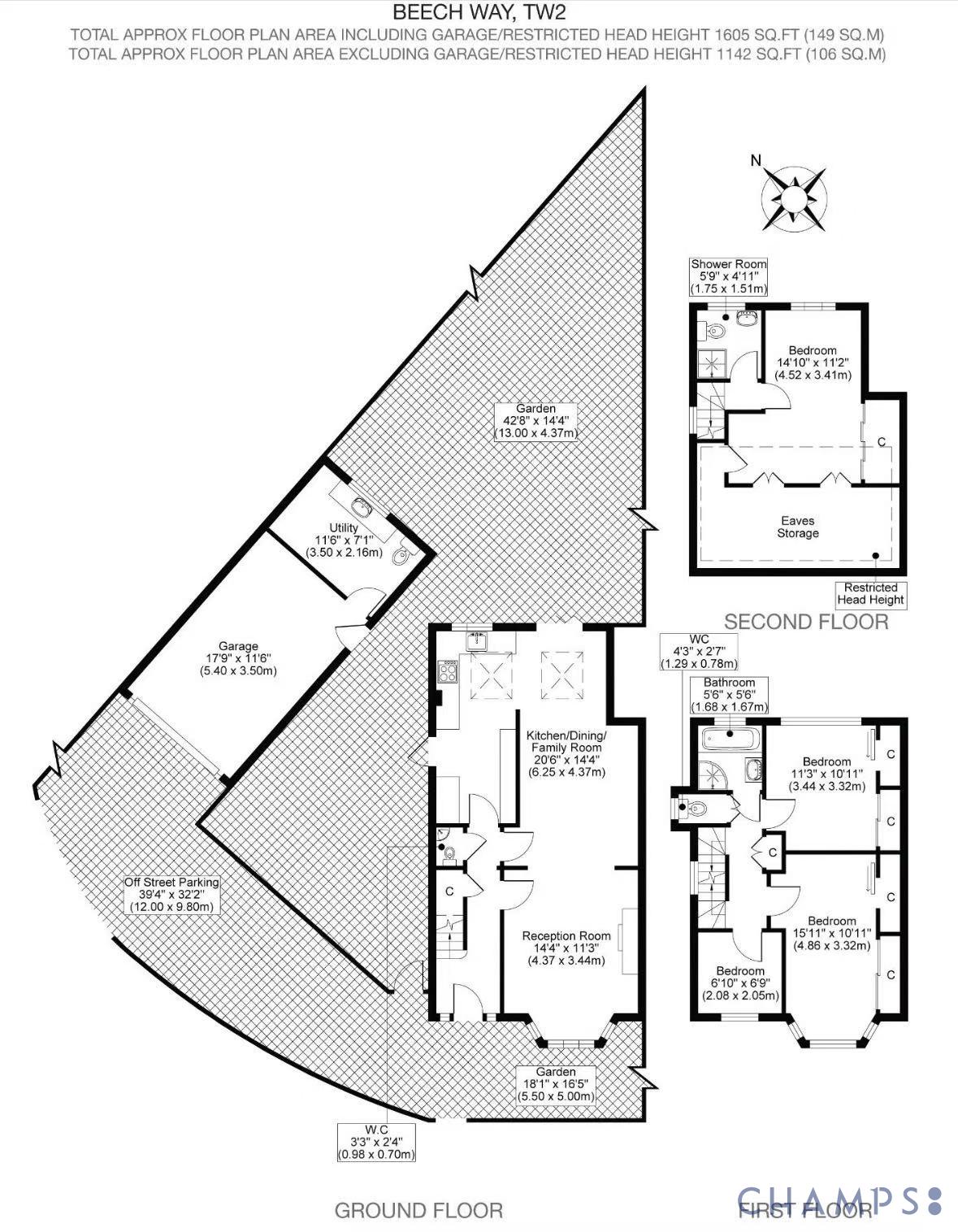 2 Beech Way, TWICKENHAM floorplan