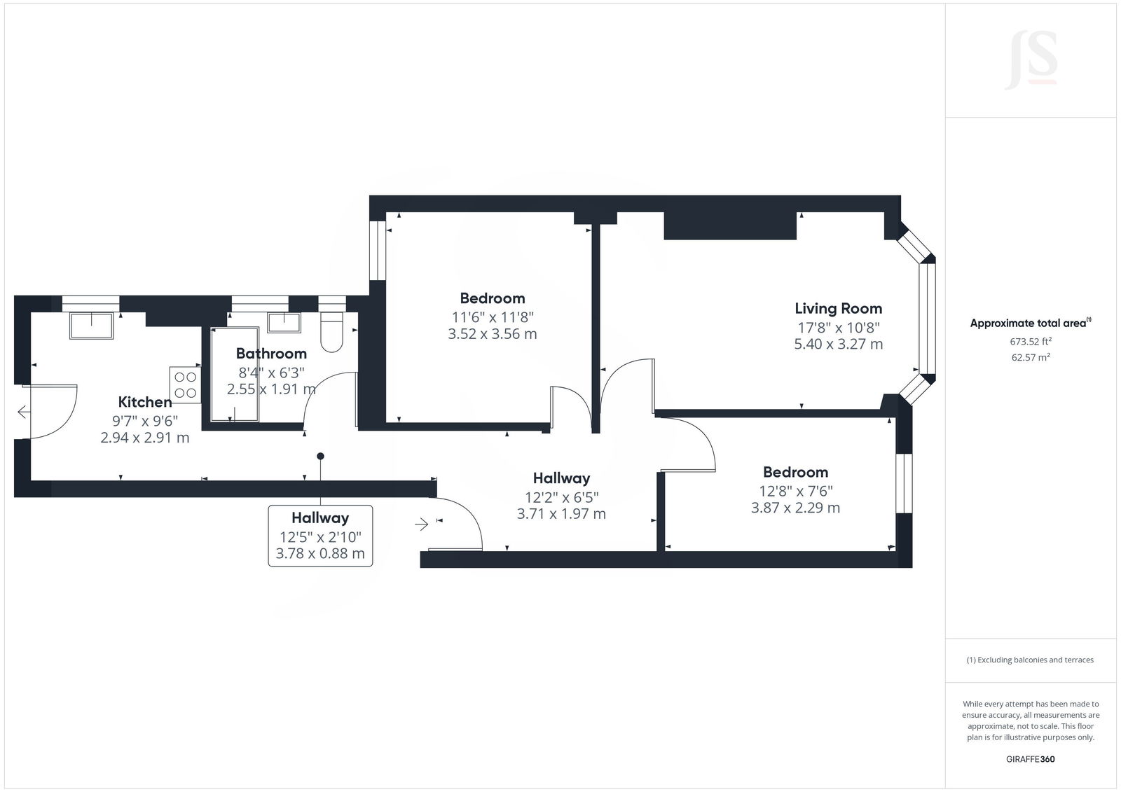 Flat 3 Lincoln Court, South Street, Lancing floorplan