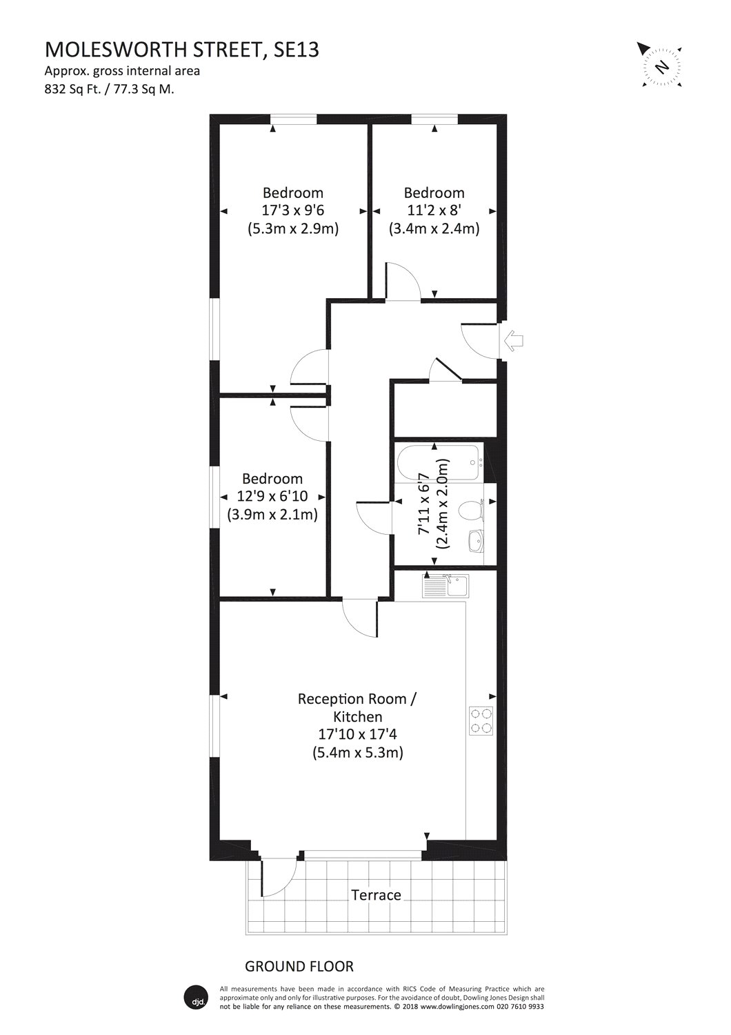 3 Bedrooms Flat for sale in Molesworth Street, Lewisham, London SE13