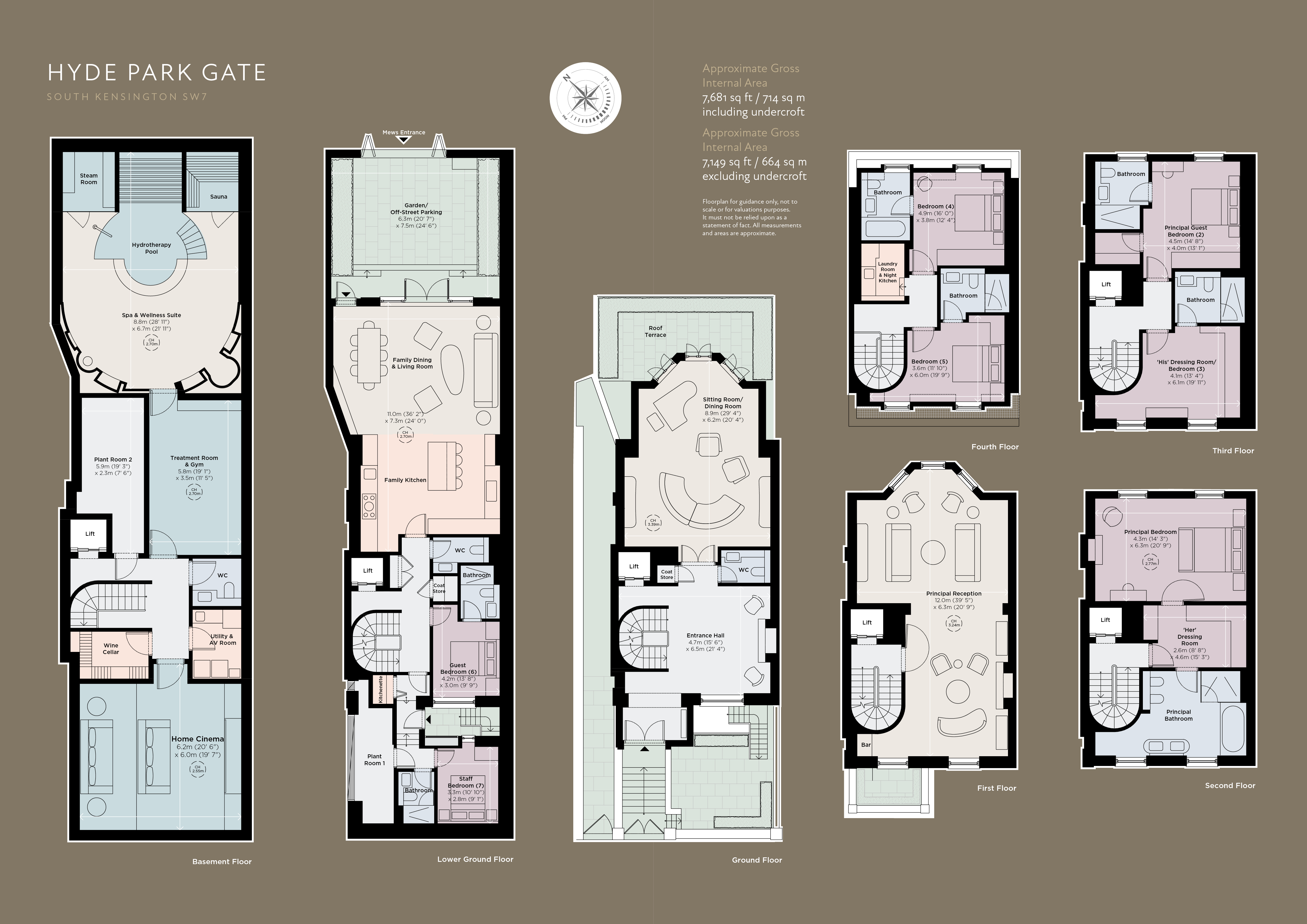 14, Hyde Park Gate, London floorplan