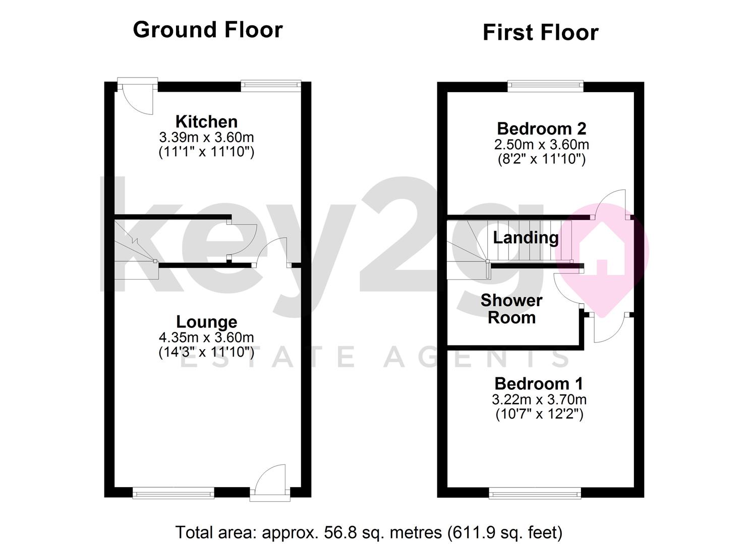 61, Springfield Close, Sheffield floorplan