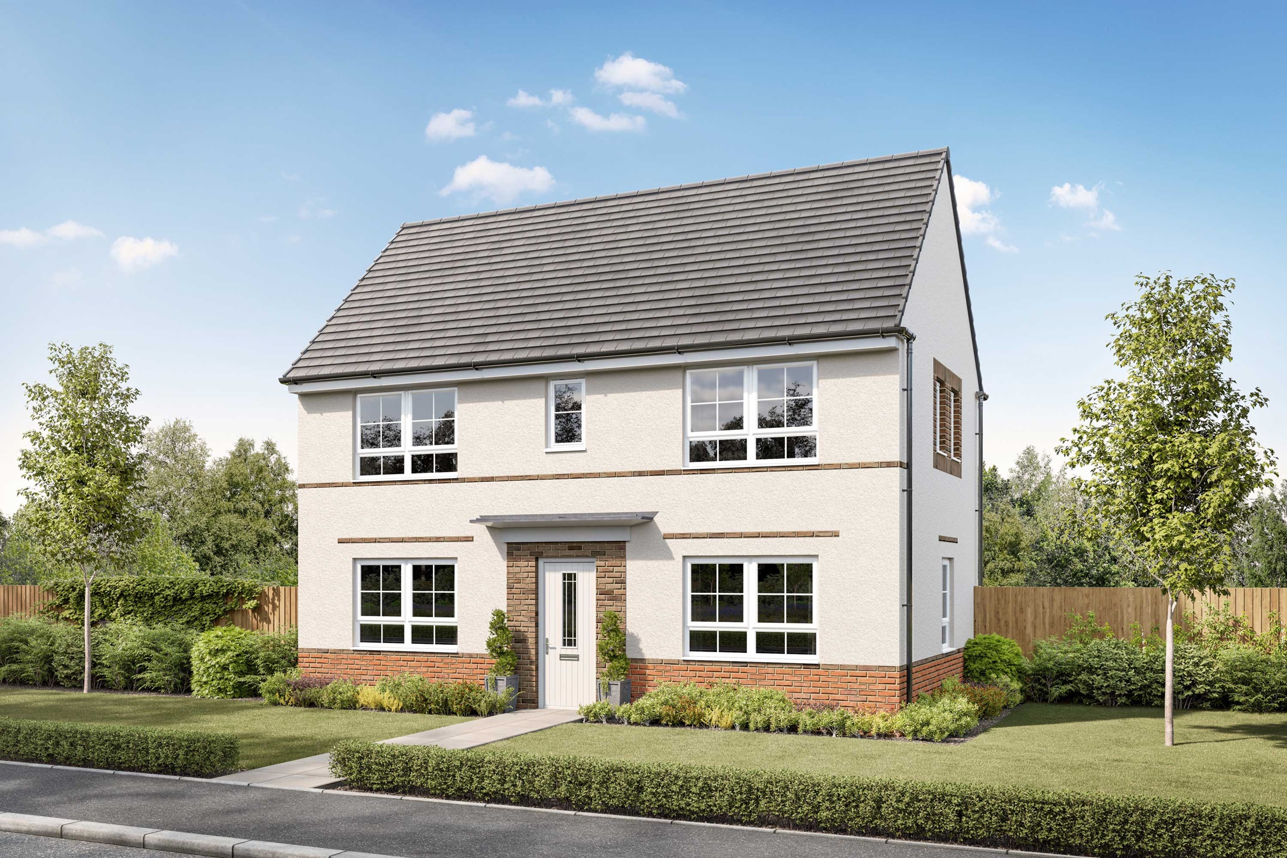 Exterior CGI View Of Our 3 Bed Ennerdale Home