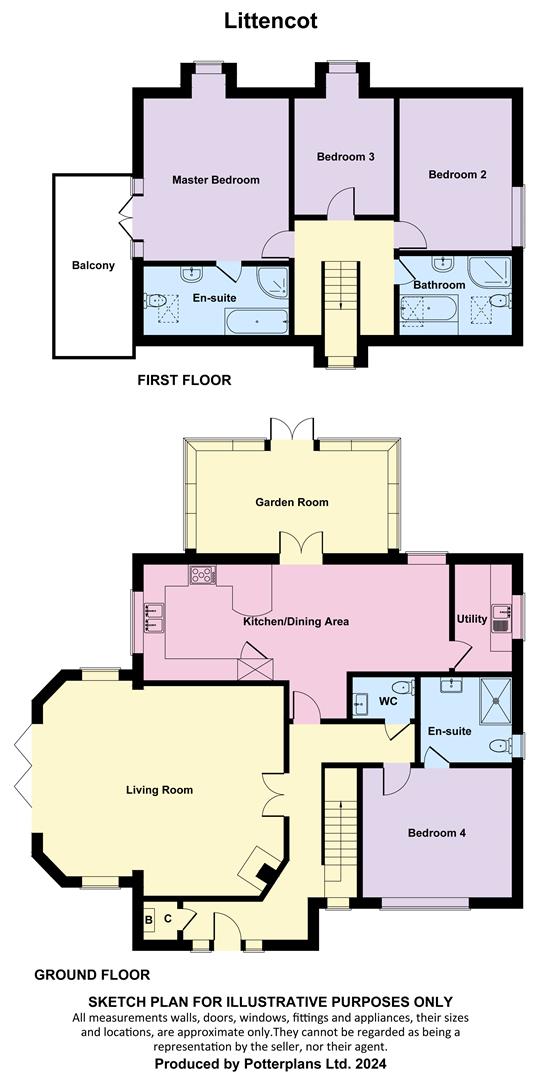 Littencot, Cliff Road, Totland Bay floorplan