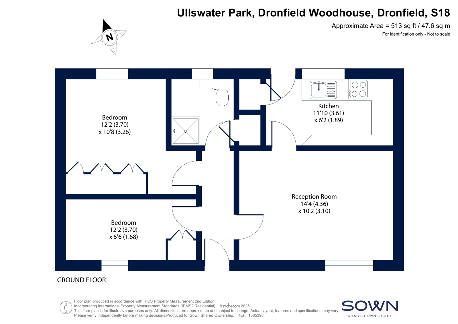 GUINNESS SO, 17^, Ullswater Park, Dronfield floorplan