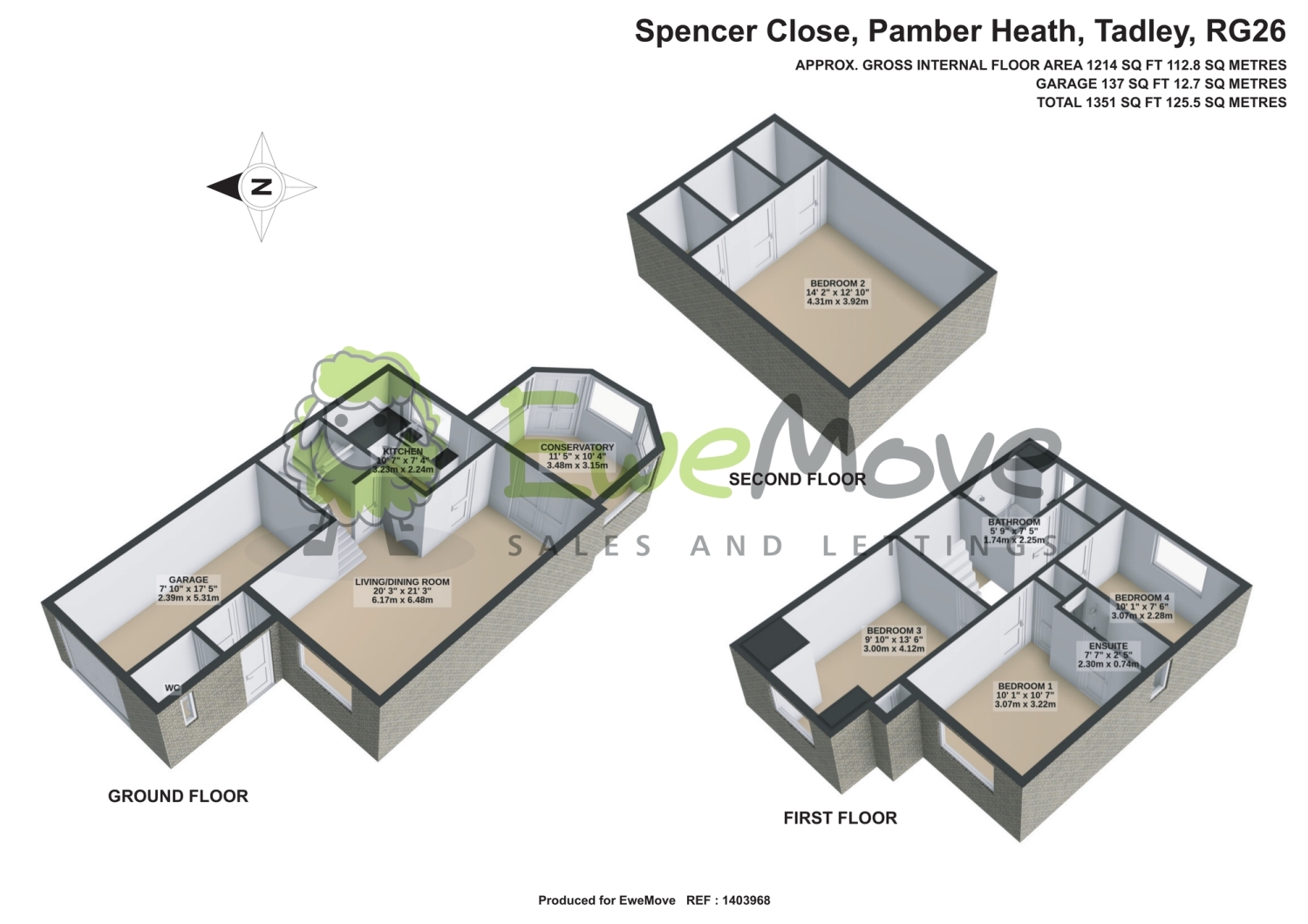 4, Spencer Close, Tadley floorplan