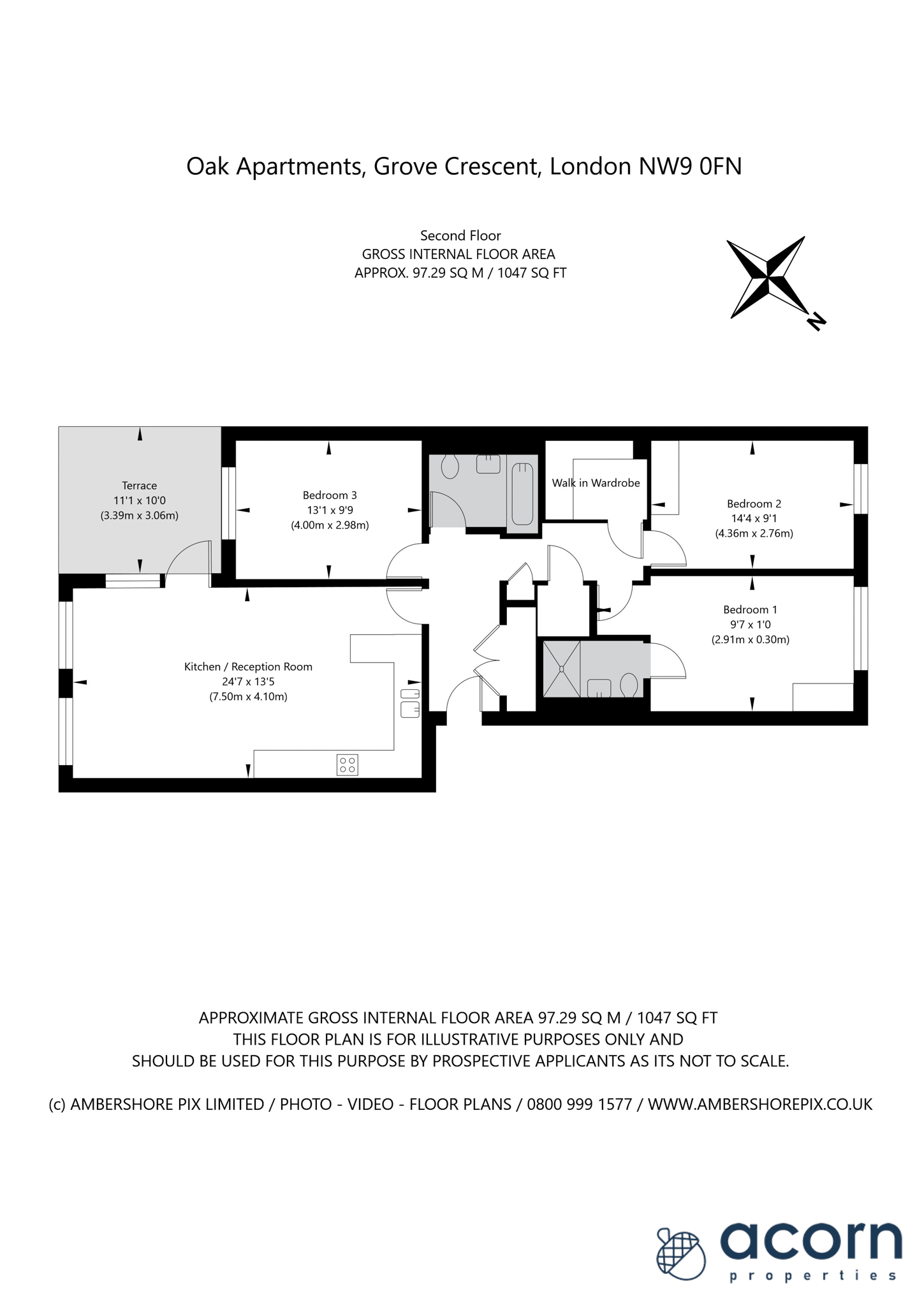 6, Oak Apartments, 97 Grove Park floorplan