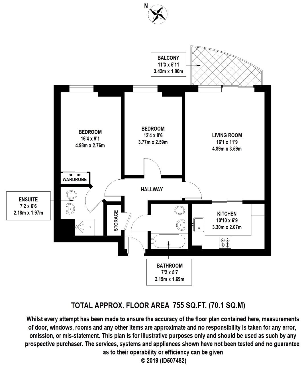 2 Bedrooms Flat for sale in Hamilton House, St George Wharf SW8