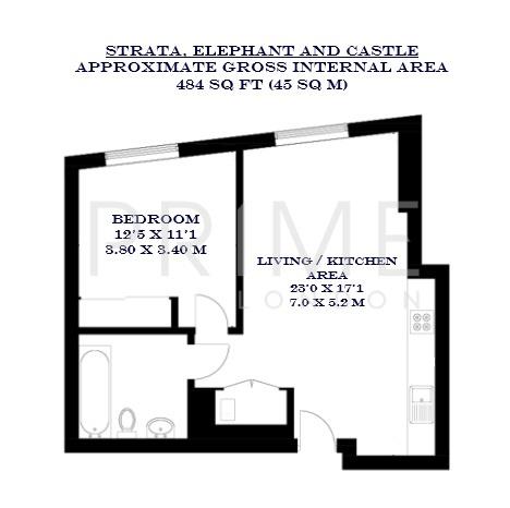 Strata Building, Elephant and Castle floorplan