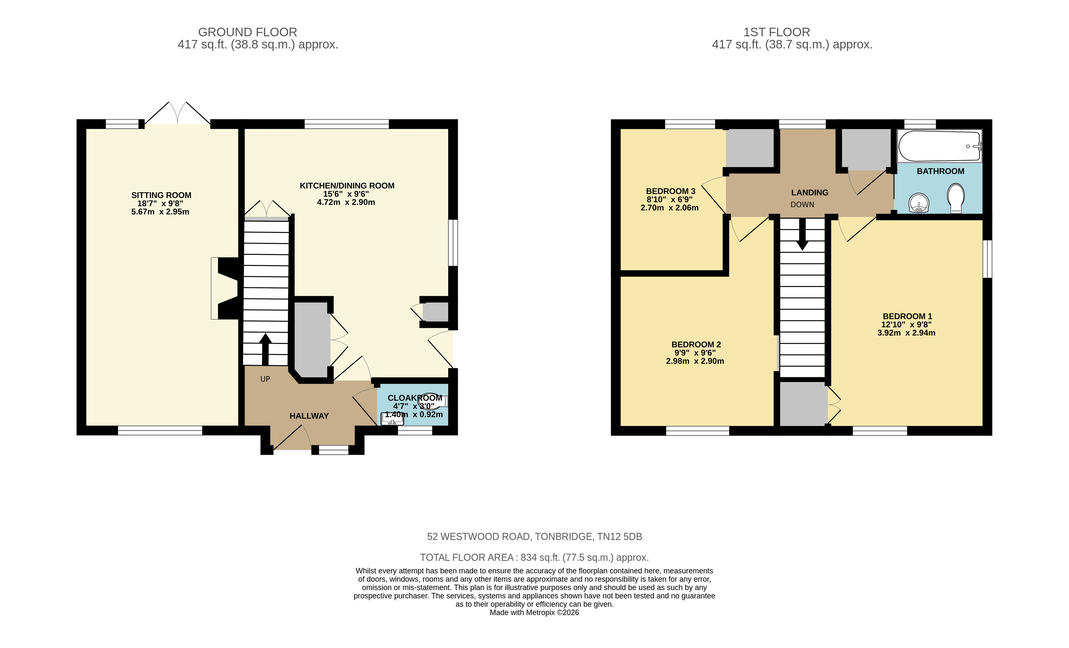 Westwood Road, Tonbridge floorplan