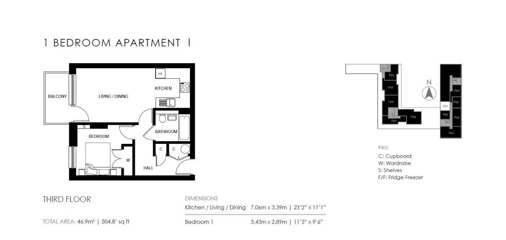 Flat 14 Lexington Place, 765, Finchley Road, London floorplan