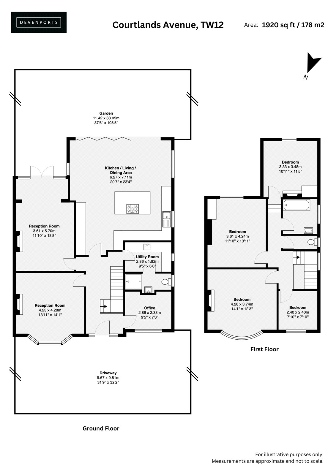 15, Courtlands Avenue, Hampton floorplan