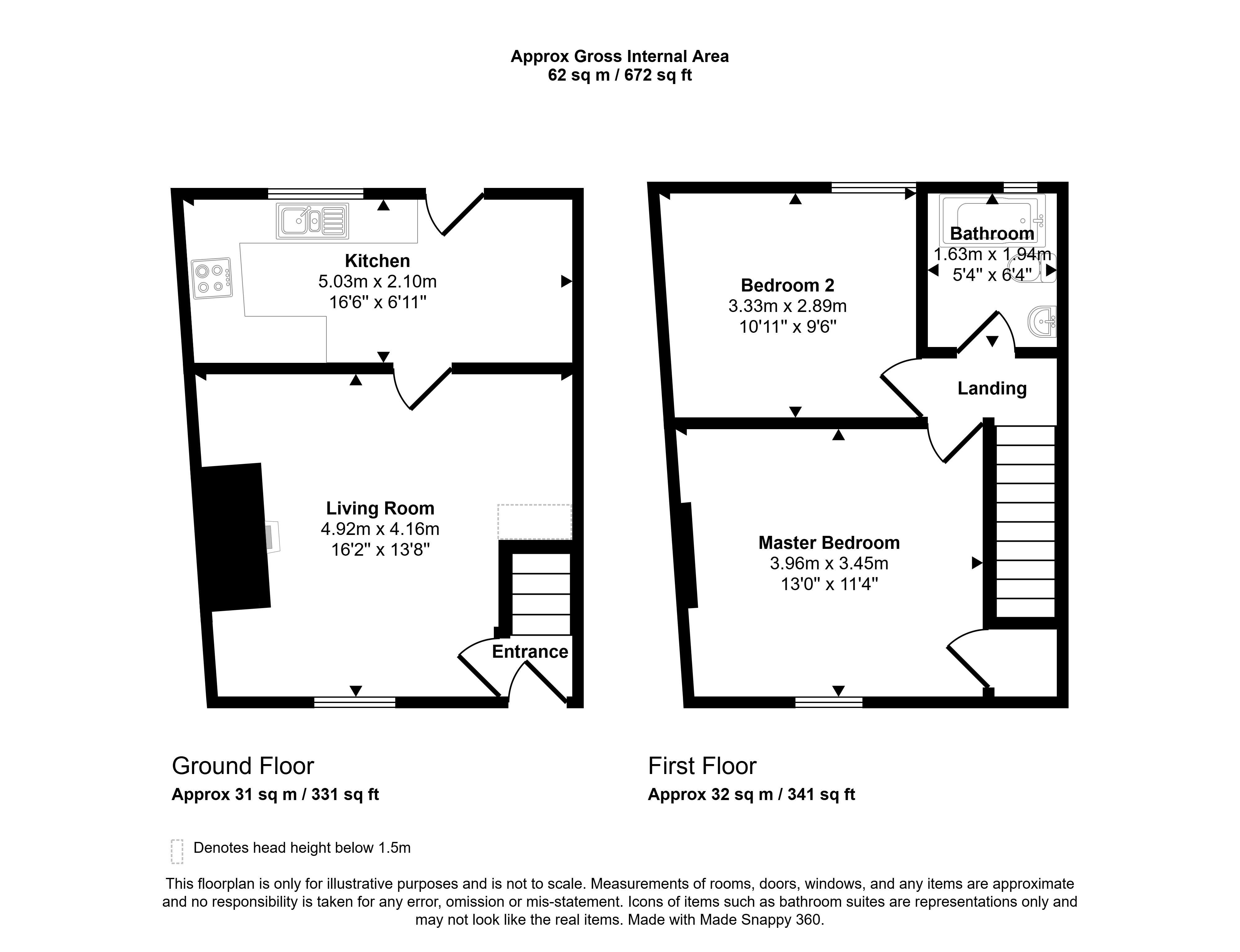 26, John Street, Consett floorplan