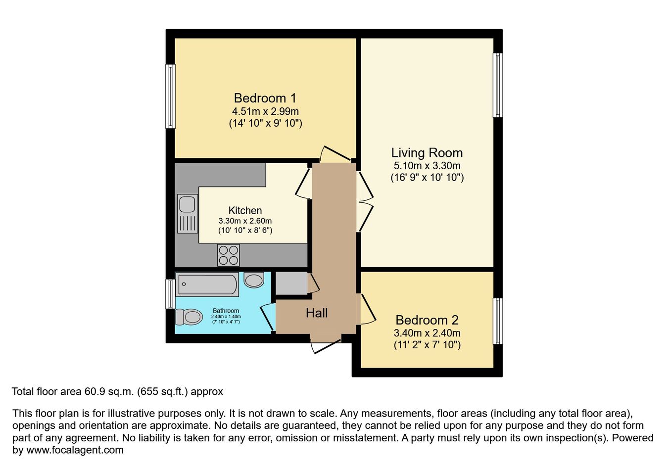 15 Blackthorn Court, Dormers Wells Lane, Southall floorplan