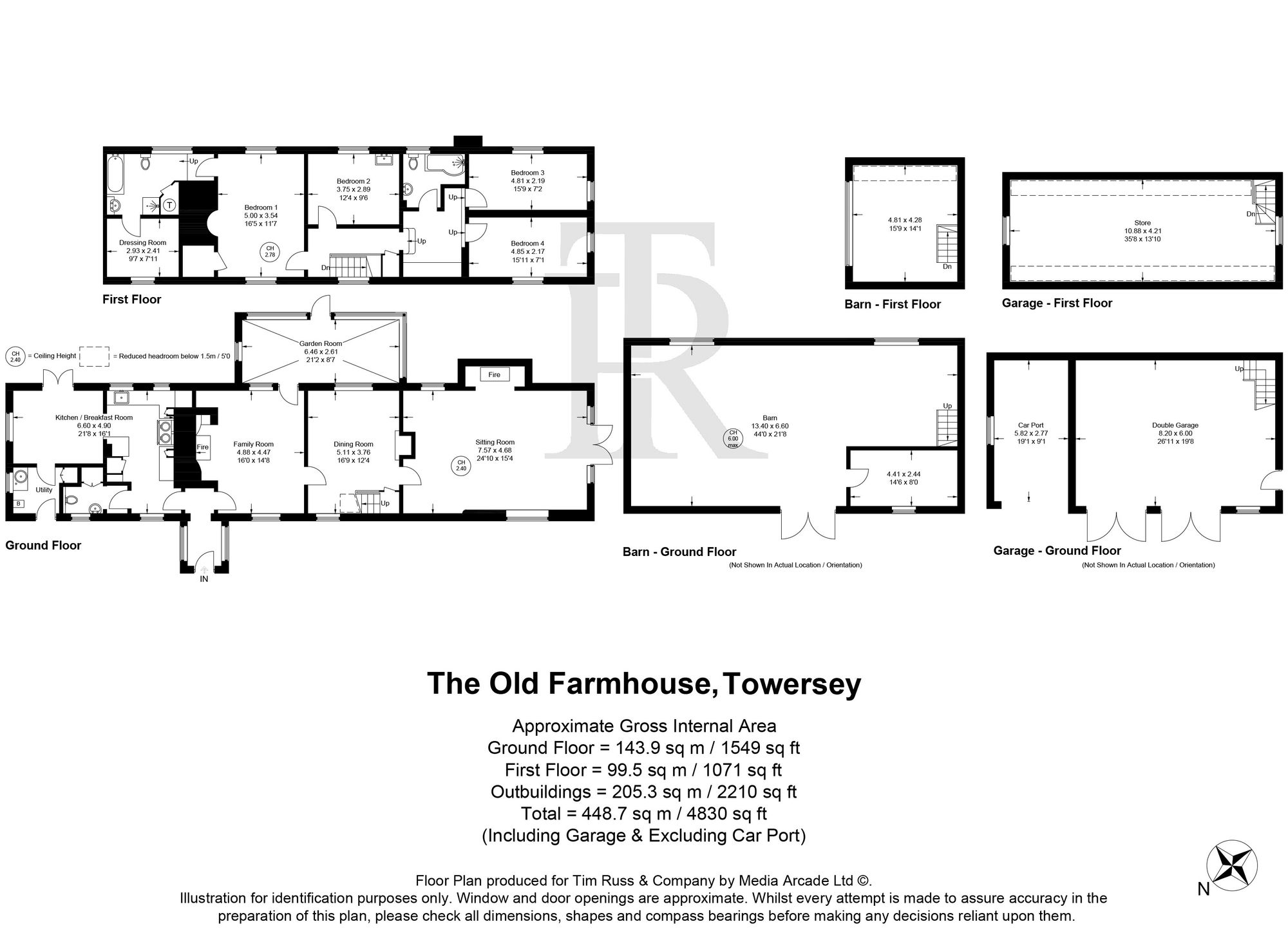 The Old Farmhouse, Lower Green, Towersey floorplan