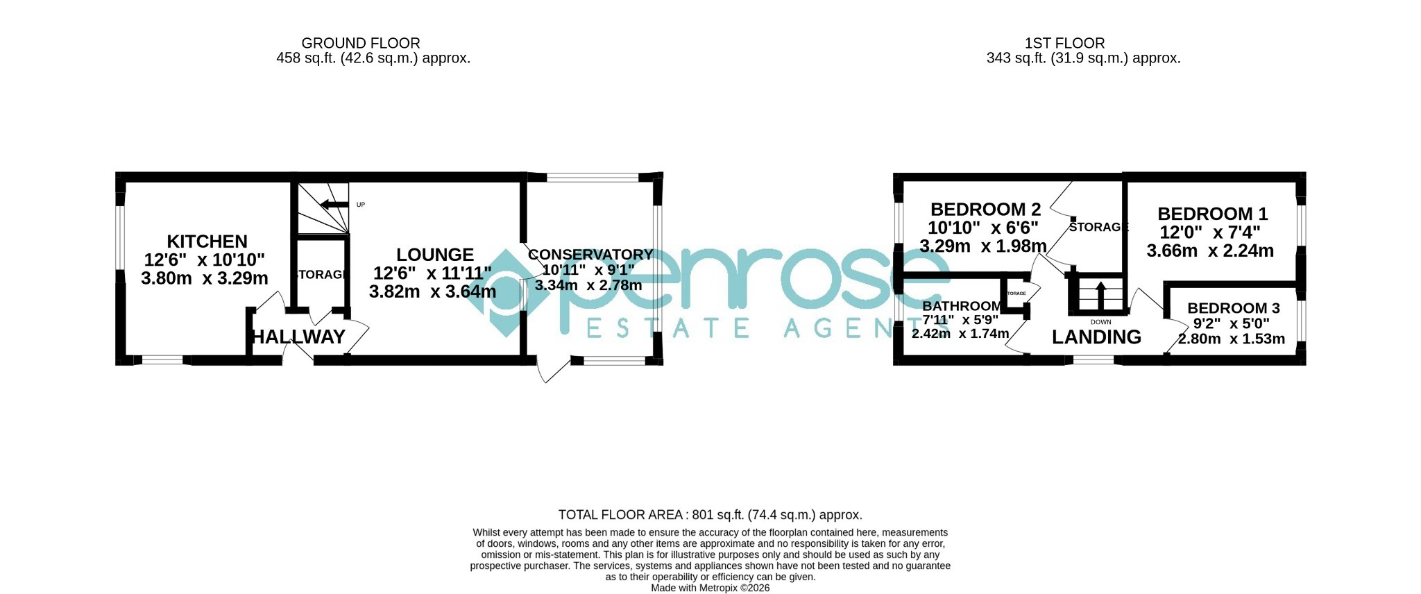 33 Hedley Rise, Luton, Bedfordshire floorplan