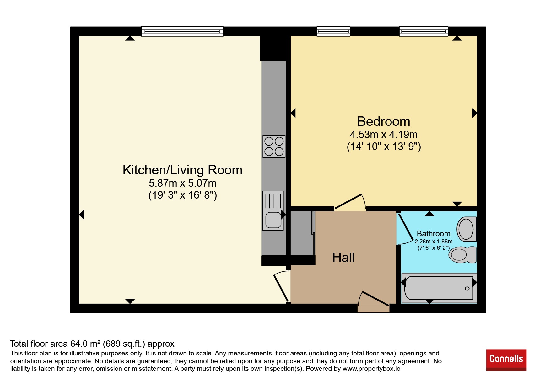 Flat 18, Riverside Court, 141, Castle Street, Salisbury floorplan
