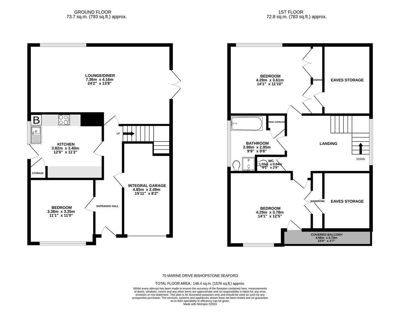 Marine Drive, Seaford BN25, 3 bedroom detached house for