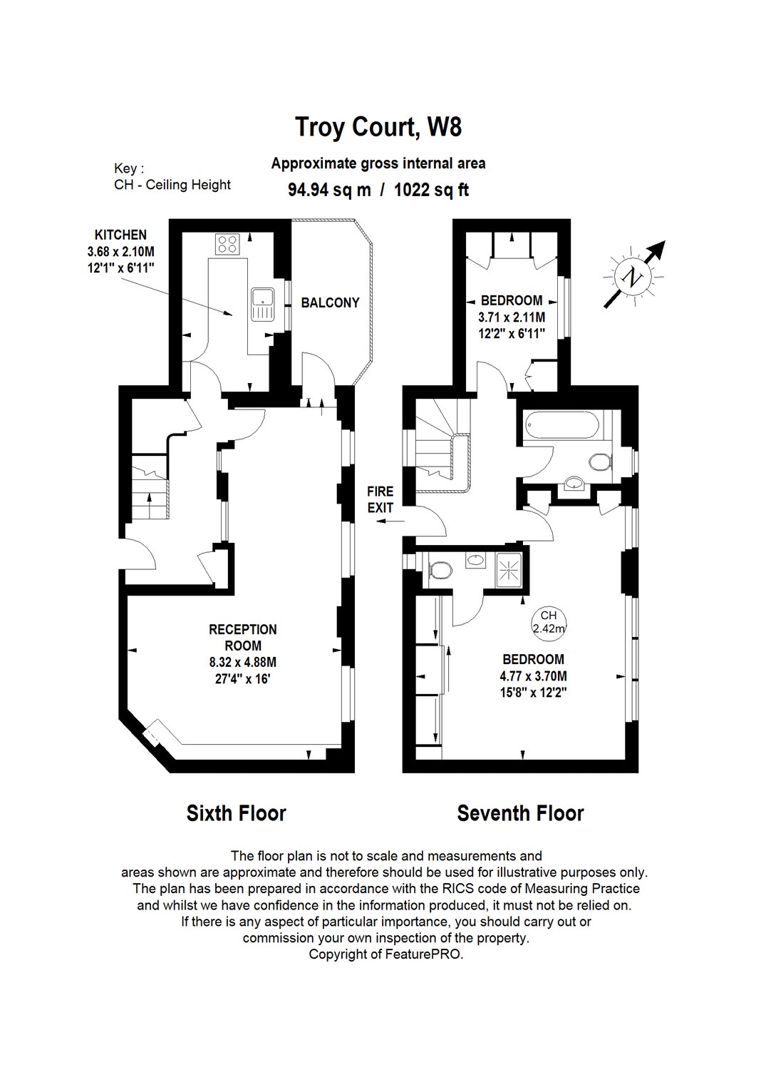 2 Bedrooms Flat to rent in Troy Court, Kensington High Street, London W8