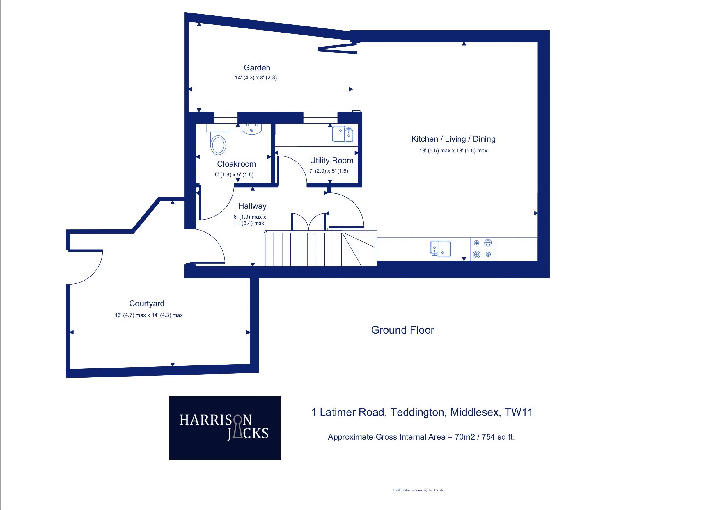 2 Bedrooms Flat to rent in Latimer Road, Teddington TW11