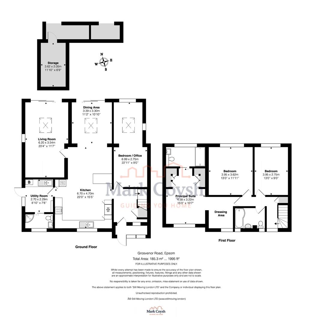 57, Grosvenor Road, Epsom floorplan