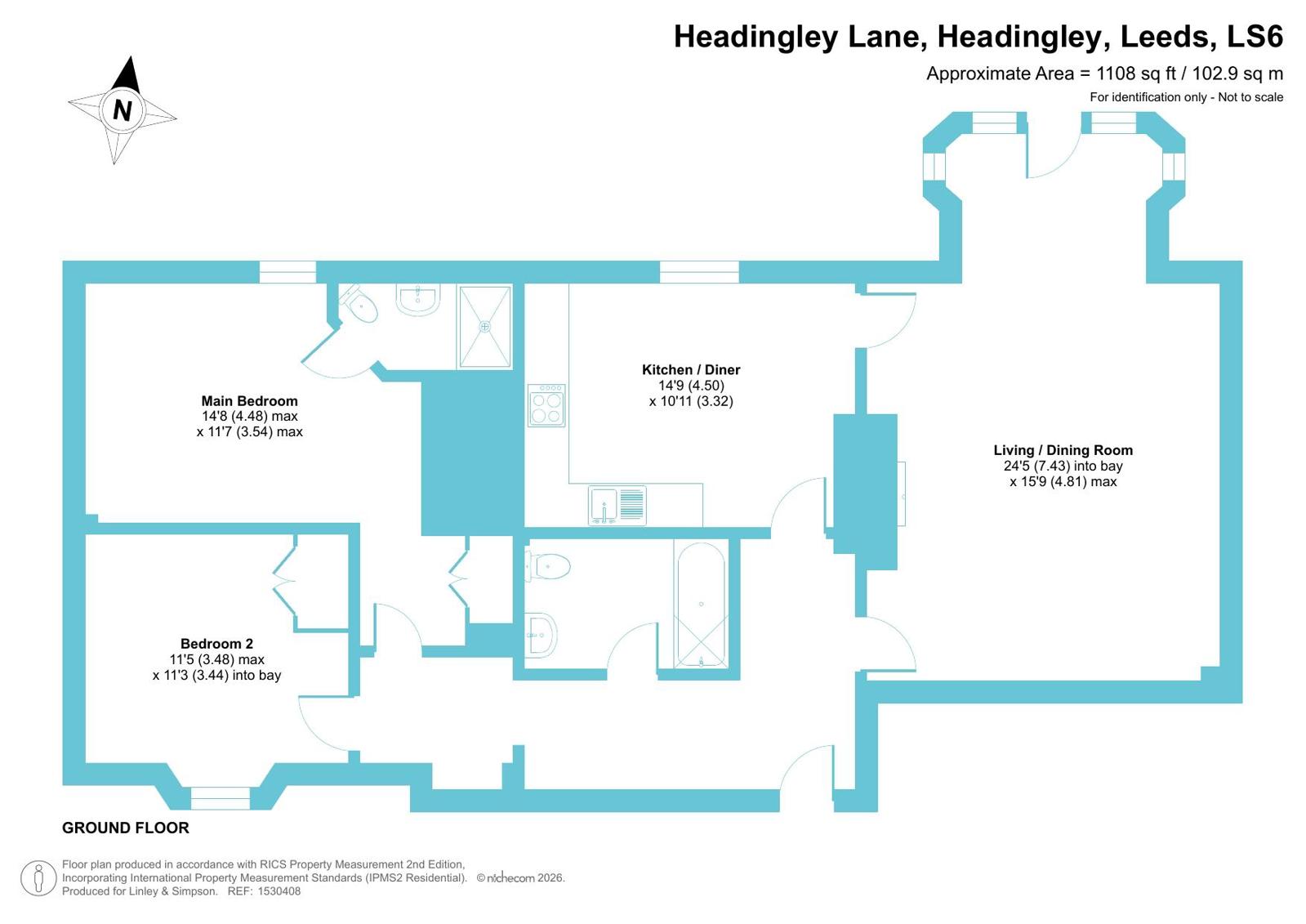 3, Buckingham House, Headingley floorplan