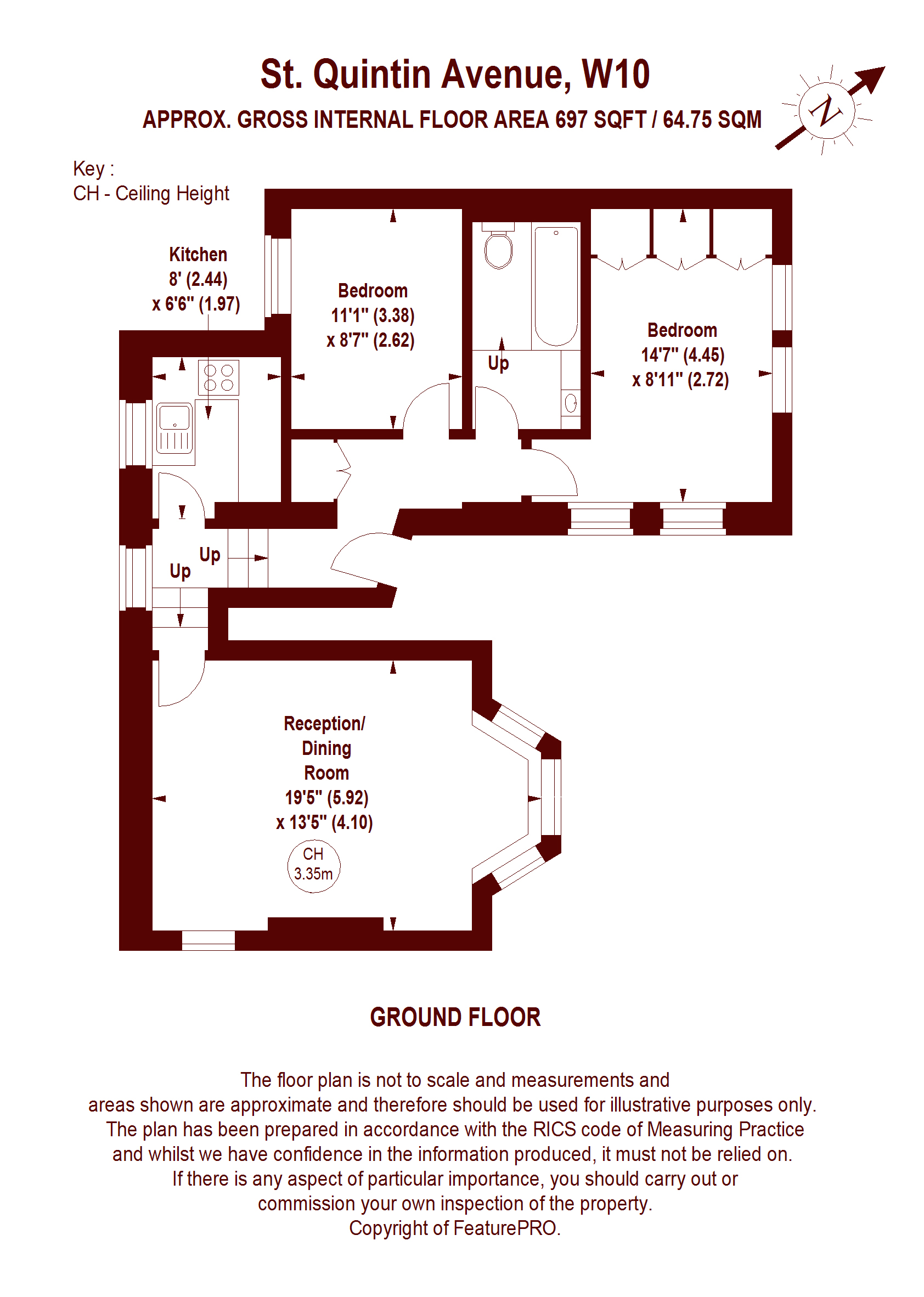 RGF, 83, St Quintin Avenue, London floorplan