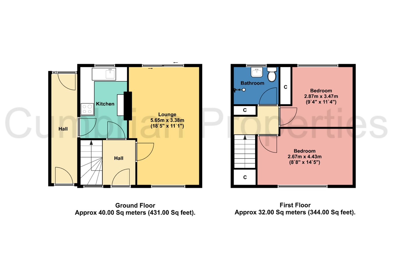 Linden Terrace, Harraby, Carlisle CA1, 2 bedroom terraced house for