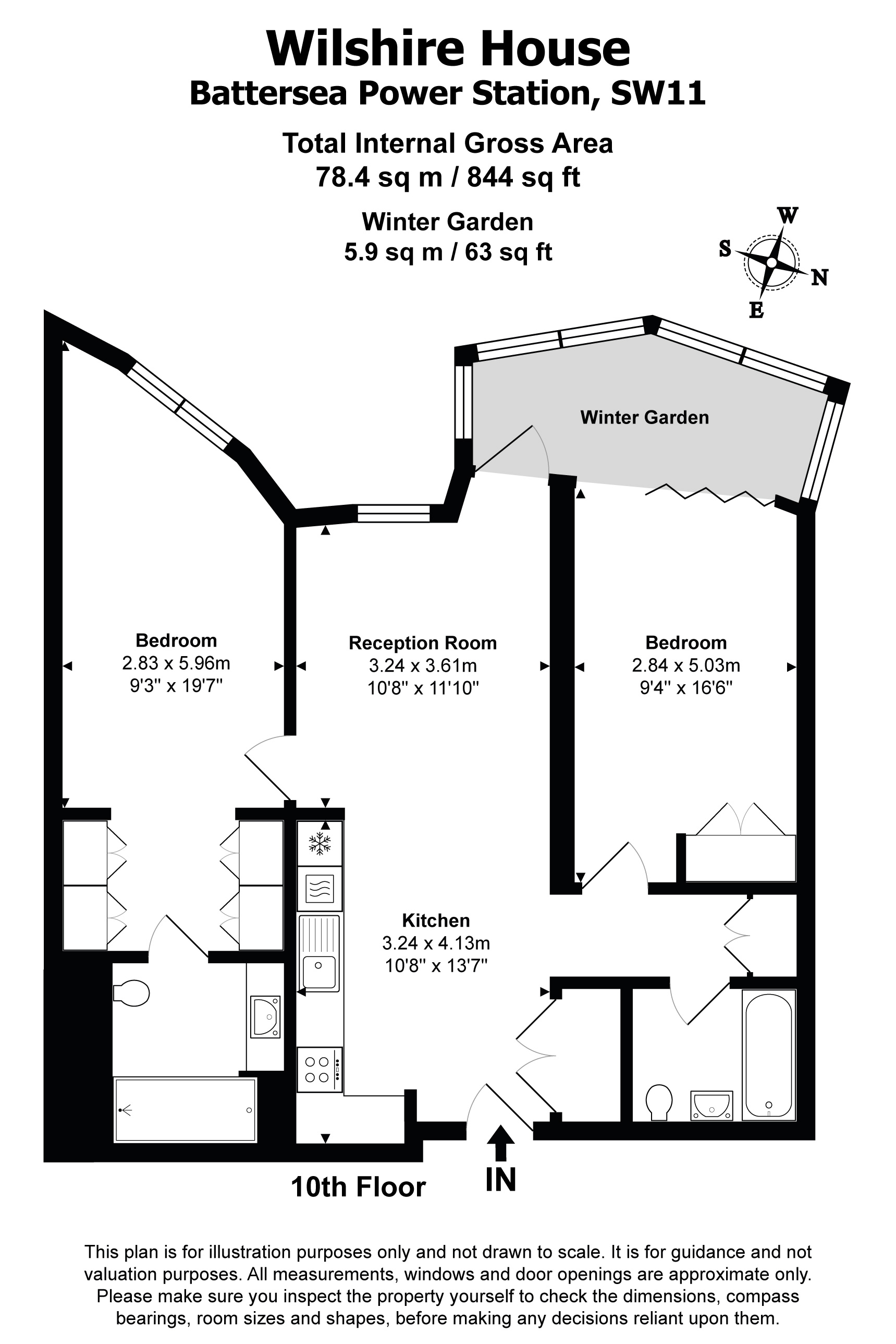 1008 Wilshire, 1, Prospect Way, Battersea floorplan