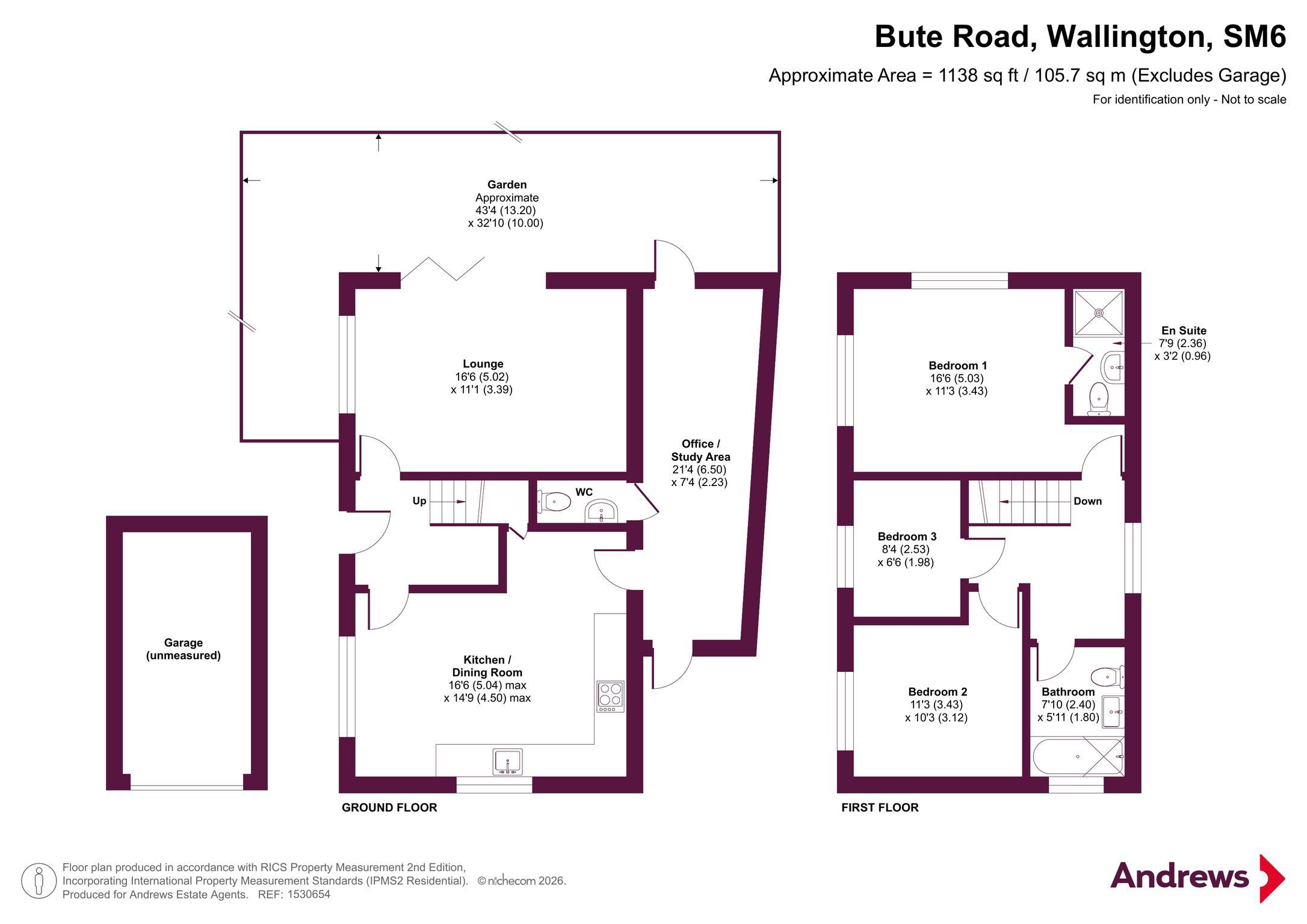 Bute Road, Wallington floorplan